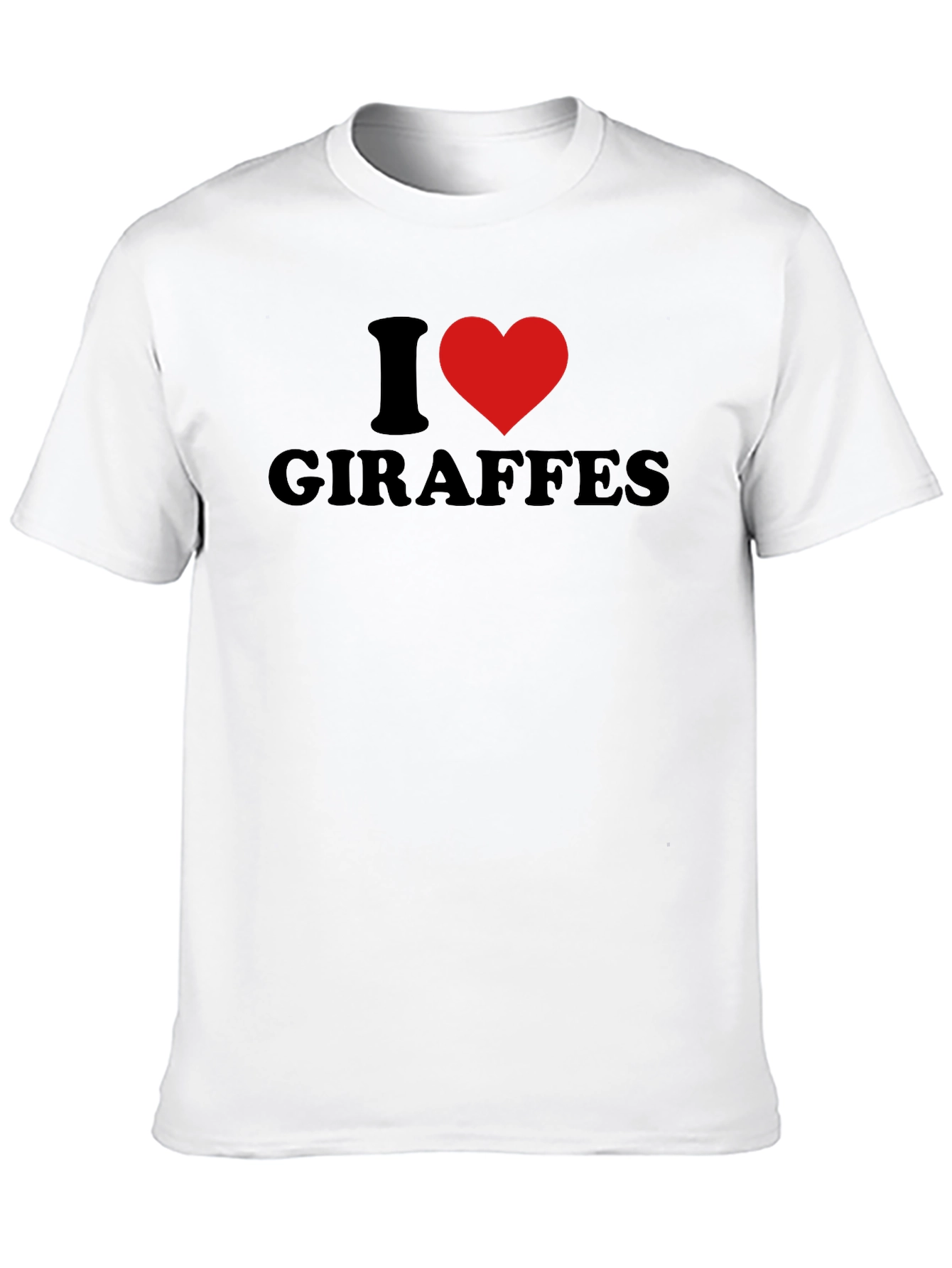 Black I Heart Giraffes Graphic Tee - Black view 10