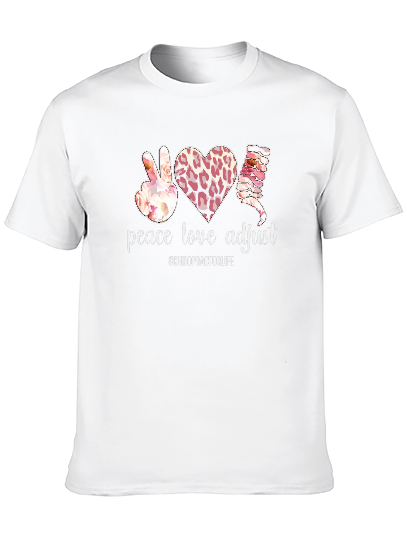 Peace Love Adjust Chiropractic T-Shirt - 10
