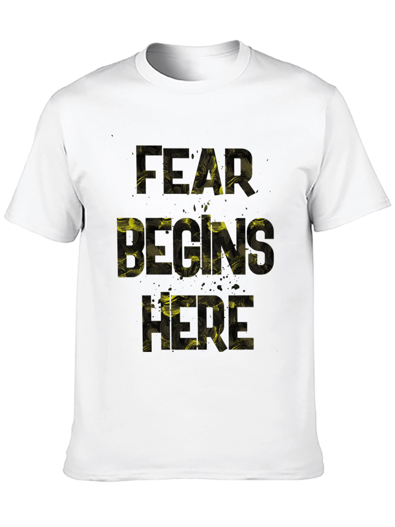 Black Fear Begins Here Graphic Tee - Black view 10