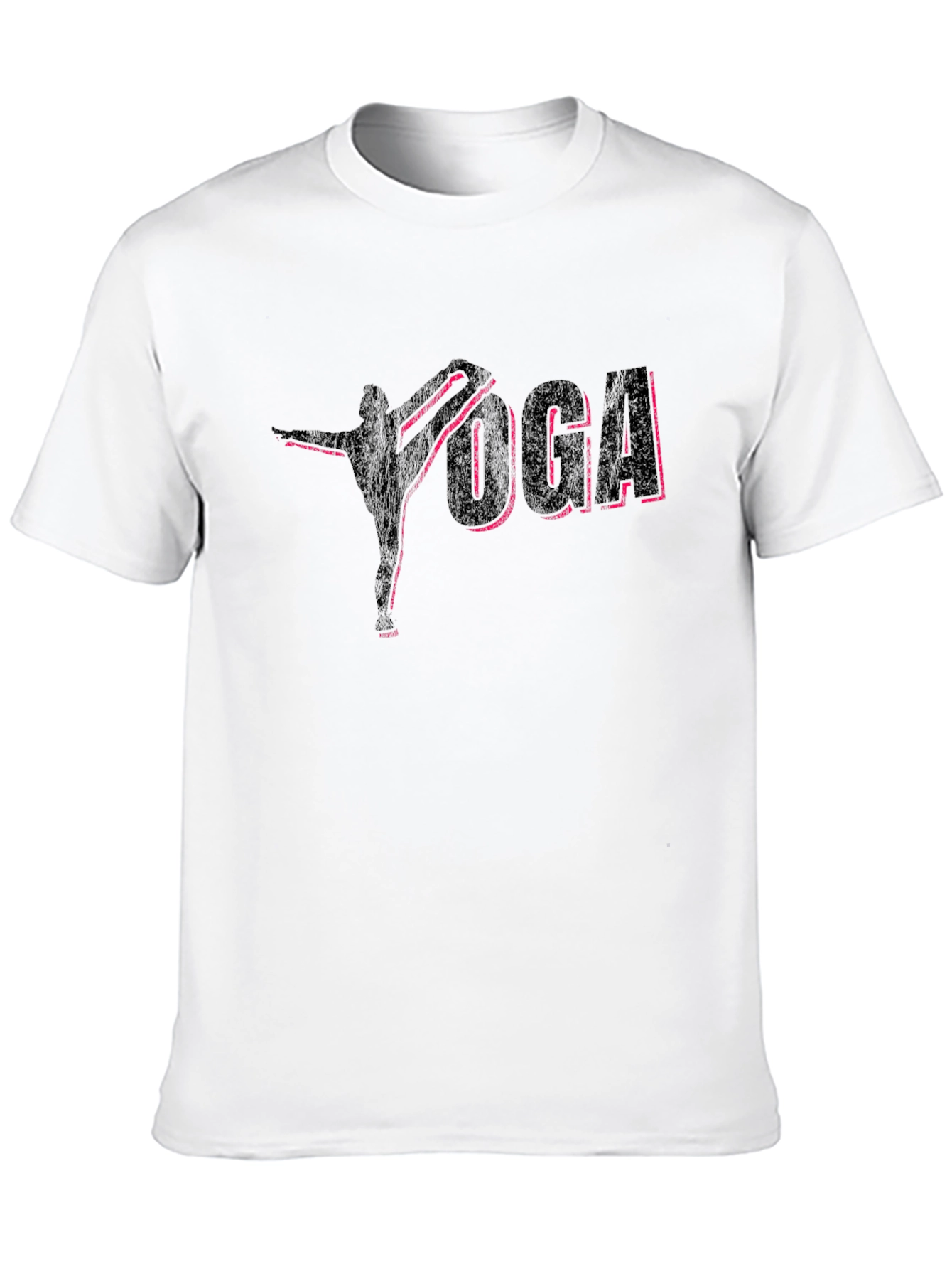 Black Yoga Pose Graphic Tee - Stylish Black Cotton Shirt view 10