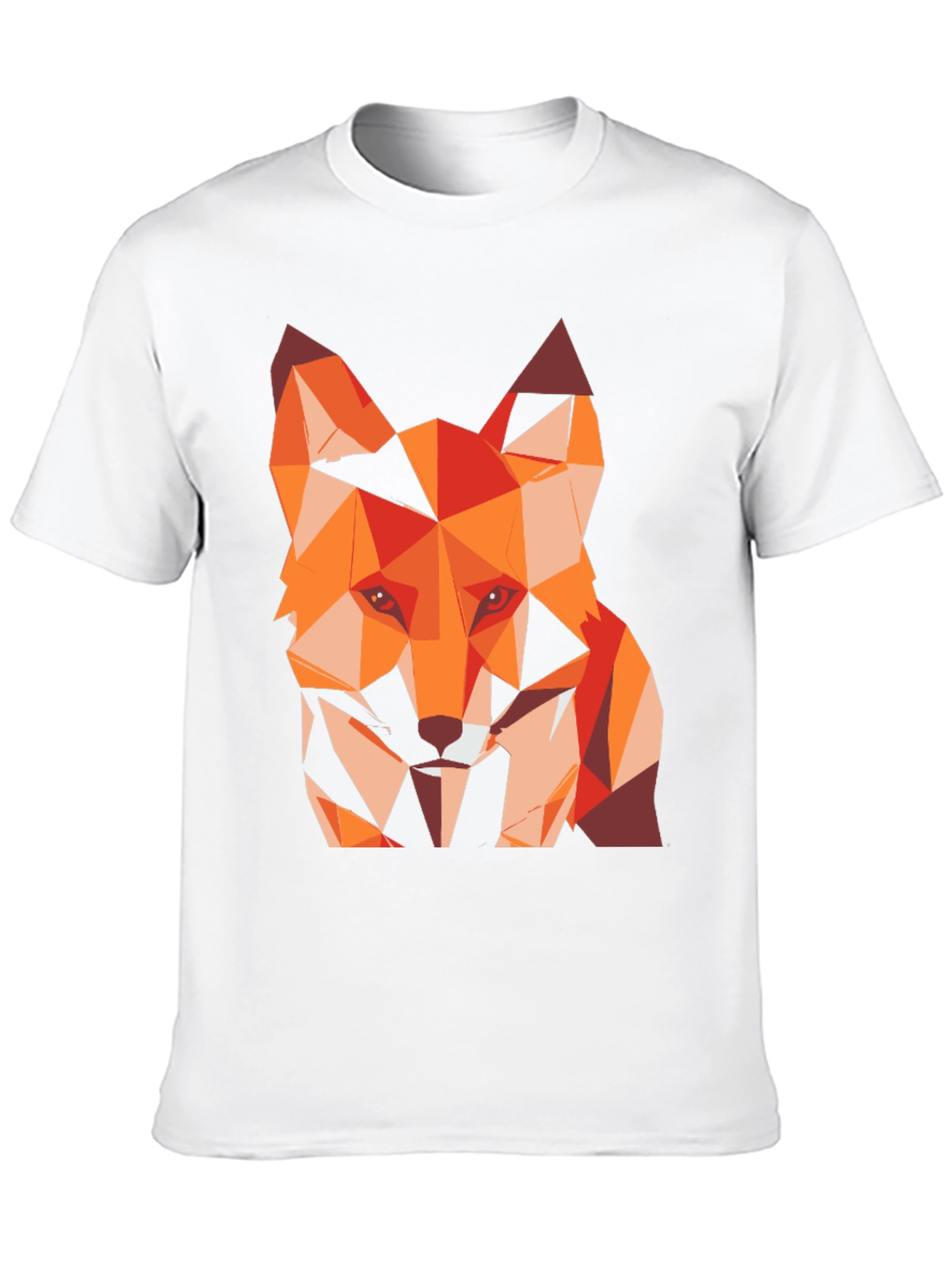 Black Geometric Fox Graphic Tee - Stylish Men's T-Shirt view 10
