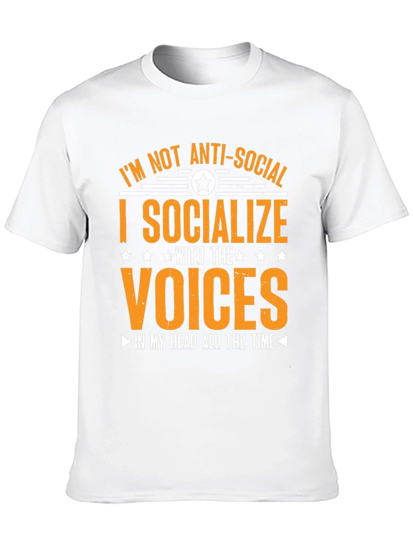 Anti-Social Voices Humor Graphic Tee - 10