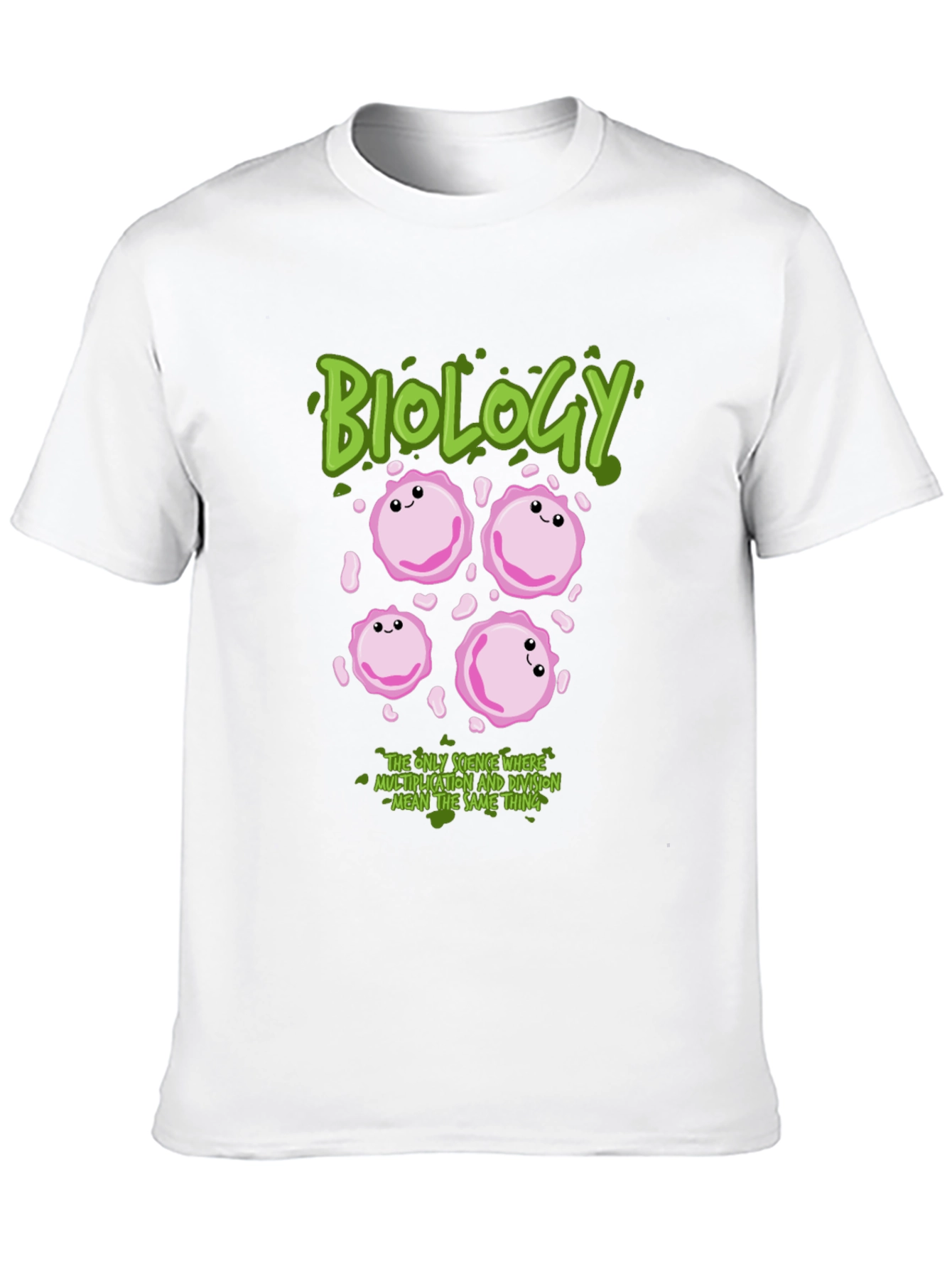 Black Biology Cell Division T-Shirt: Funny Science Tee view 10
