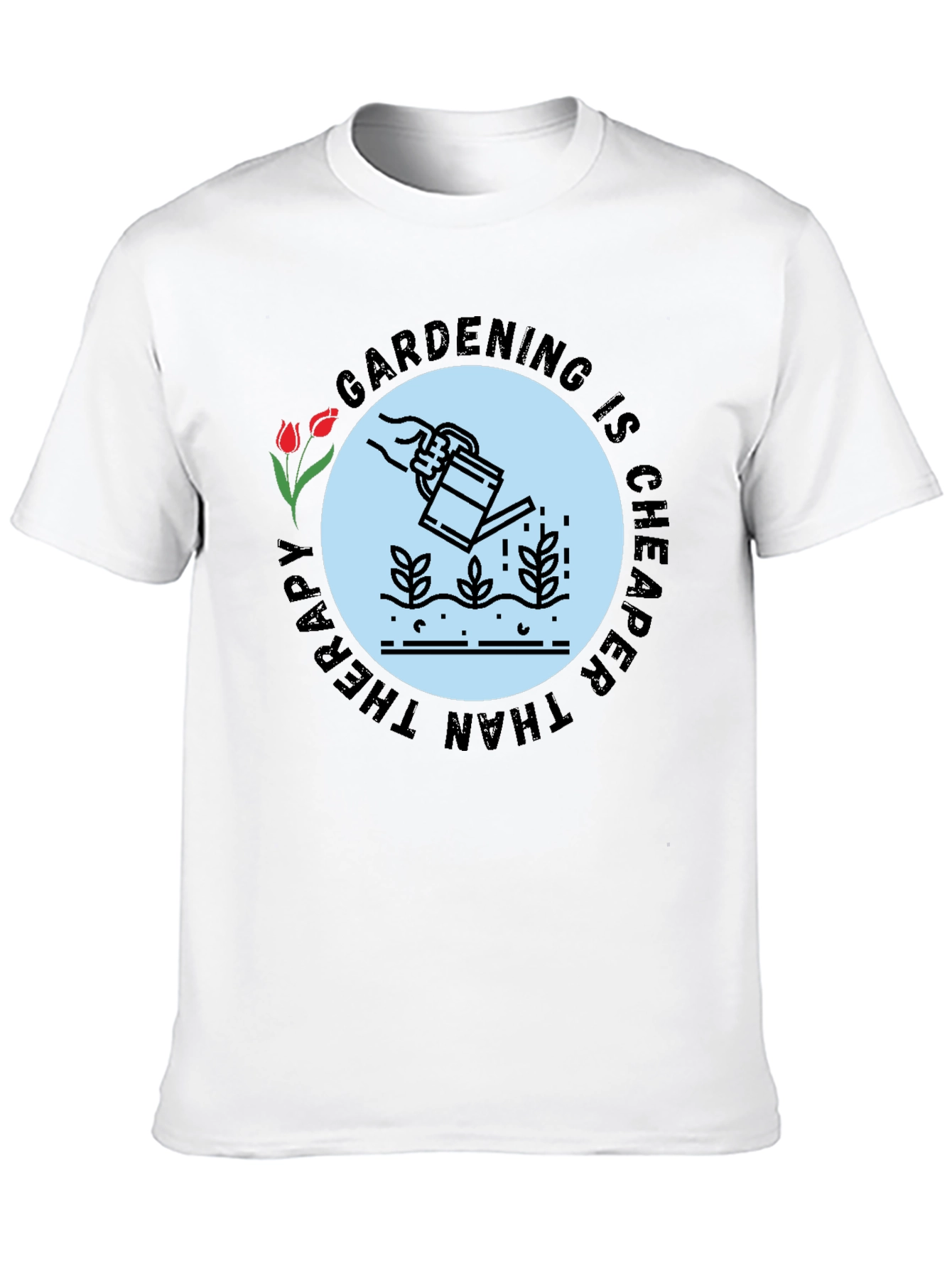 Black Gardening Therapy T-Shirt - Stylish & Comfortable view 10