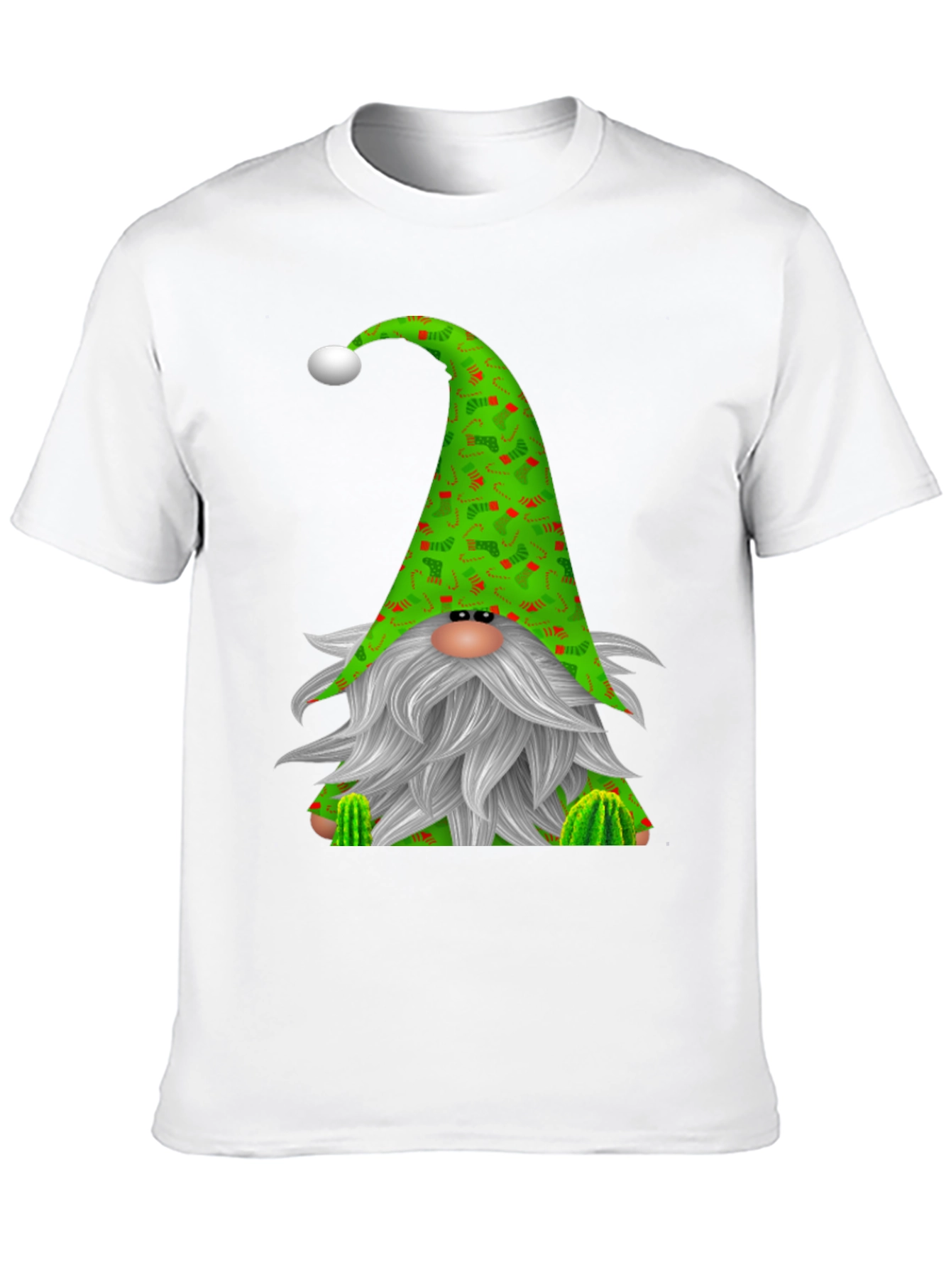Black Festive Gnome Black T-Shirt view 10
