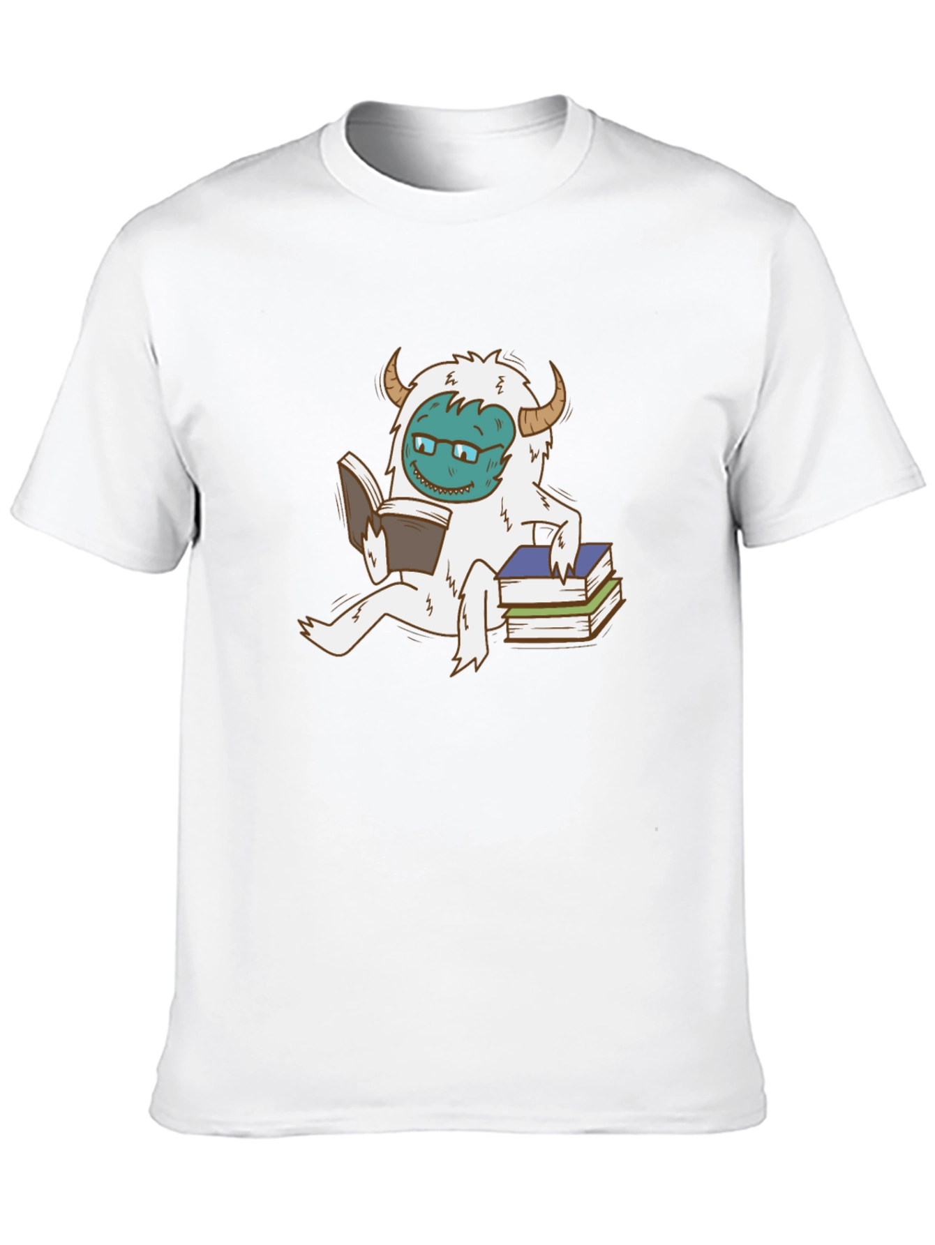 Black Bookish Yeti Graphic Tee - Black Cotton T-Shirt view 10