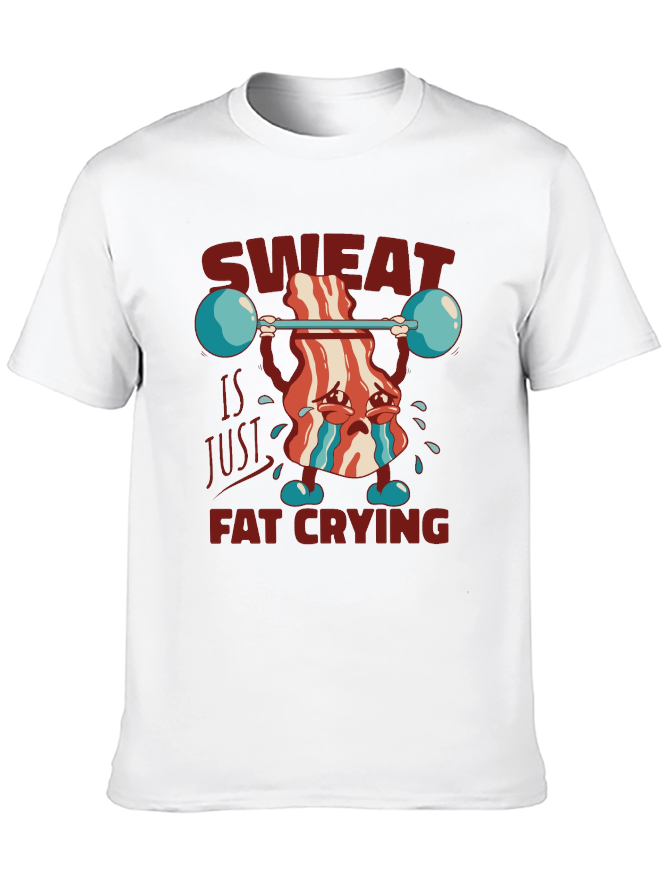 Black Sweat is Just Fat Crying T-Shirt Funny Workout Tee view 10