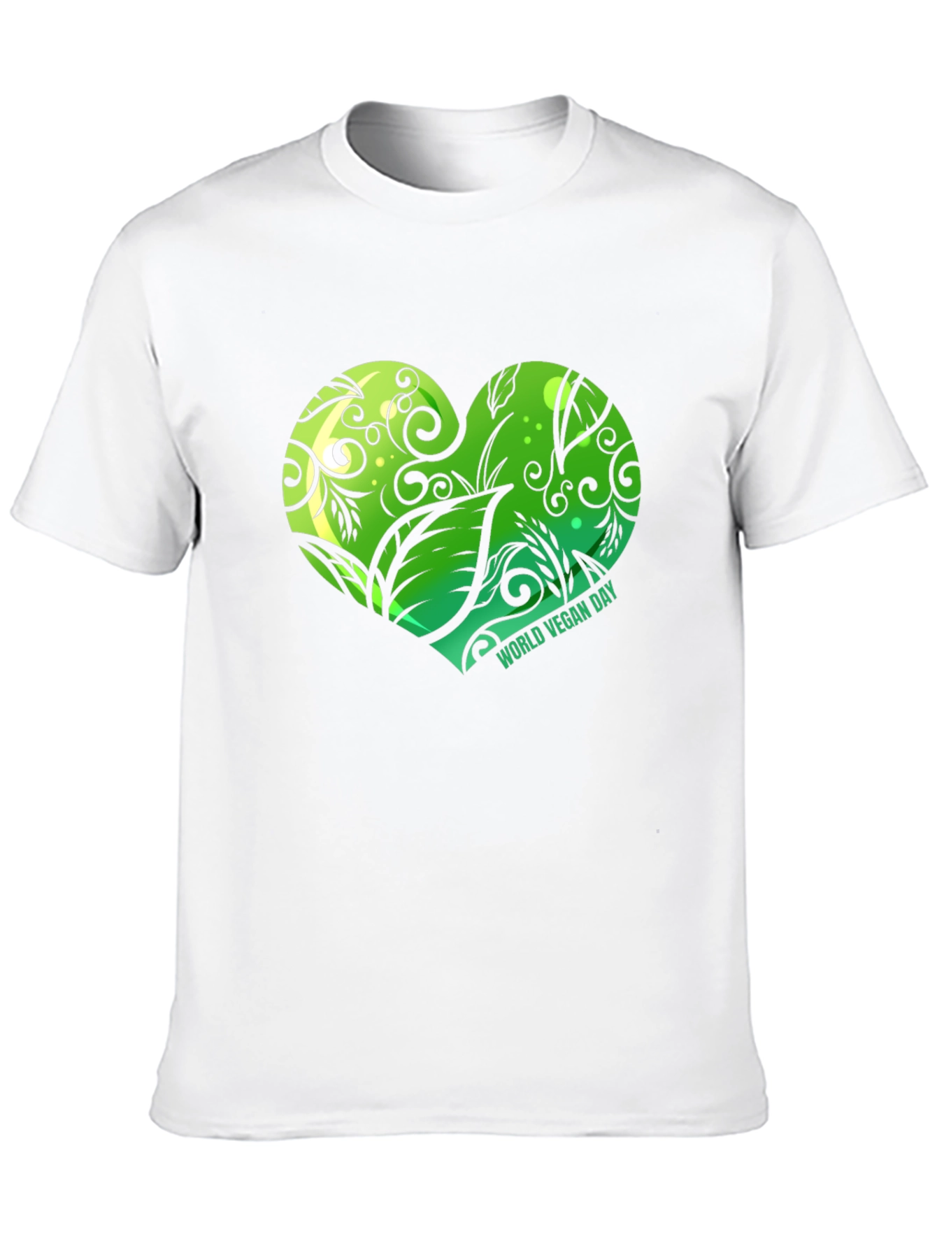 Vegan Day Heart Graphic T-Shirt - Black - 10