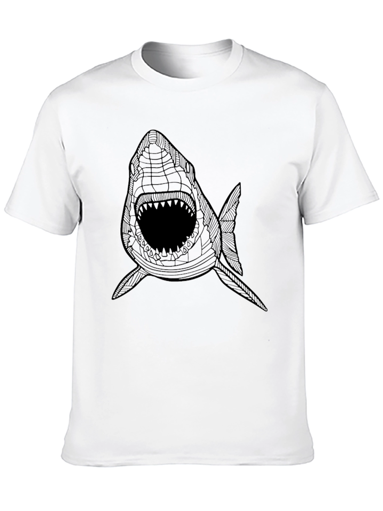 Black Shark Graphic Tee - Men's Black T-Shirt view 10