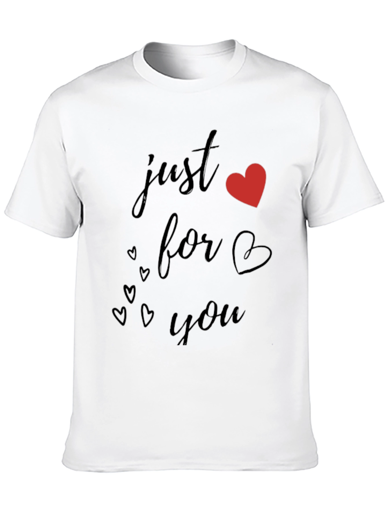 Black Just For You Black Heart Graphic T-Shirt view 10