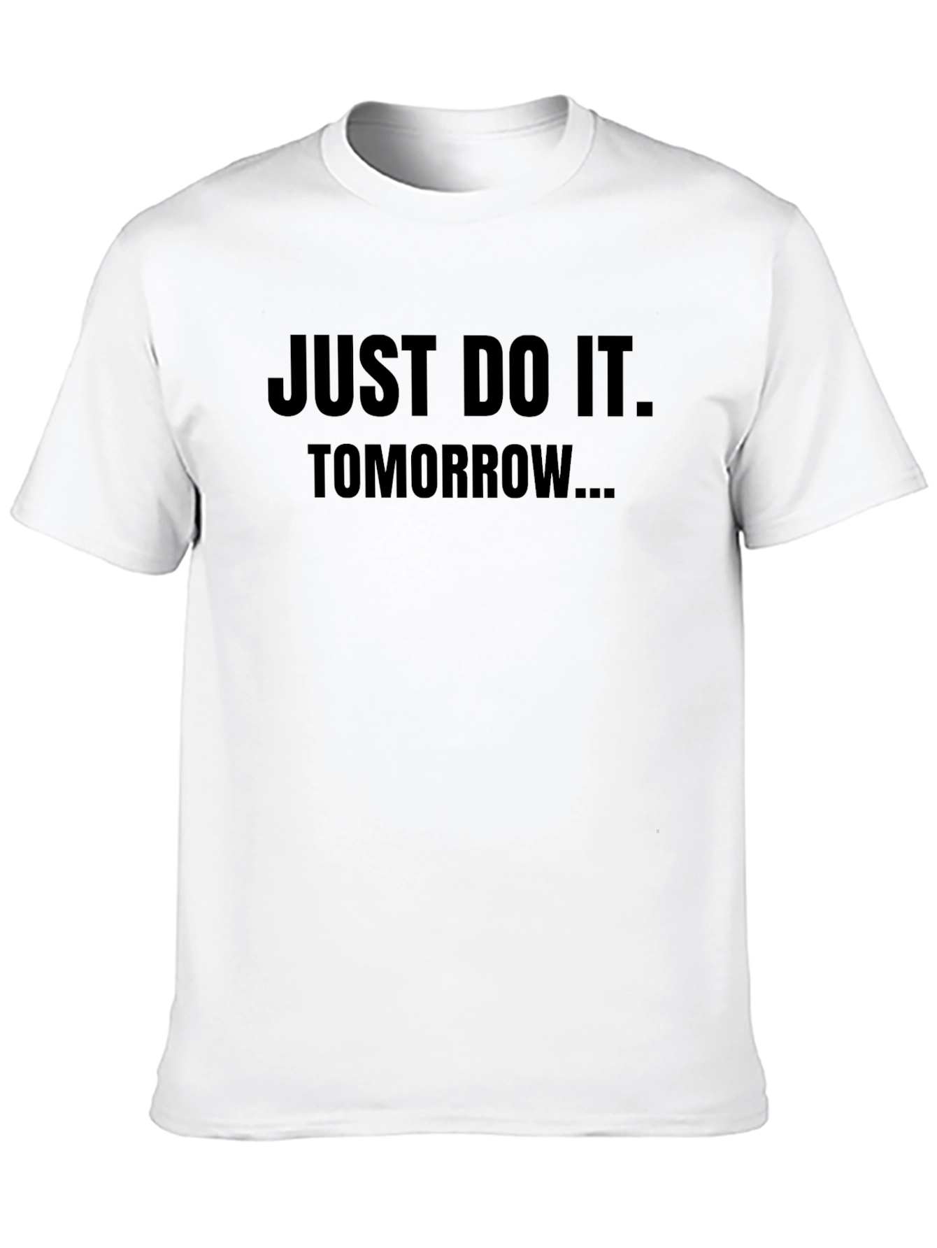 Black Just Do It Tomorrow Black T-Shirt view 10