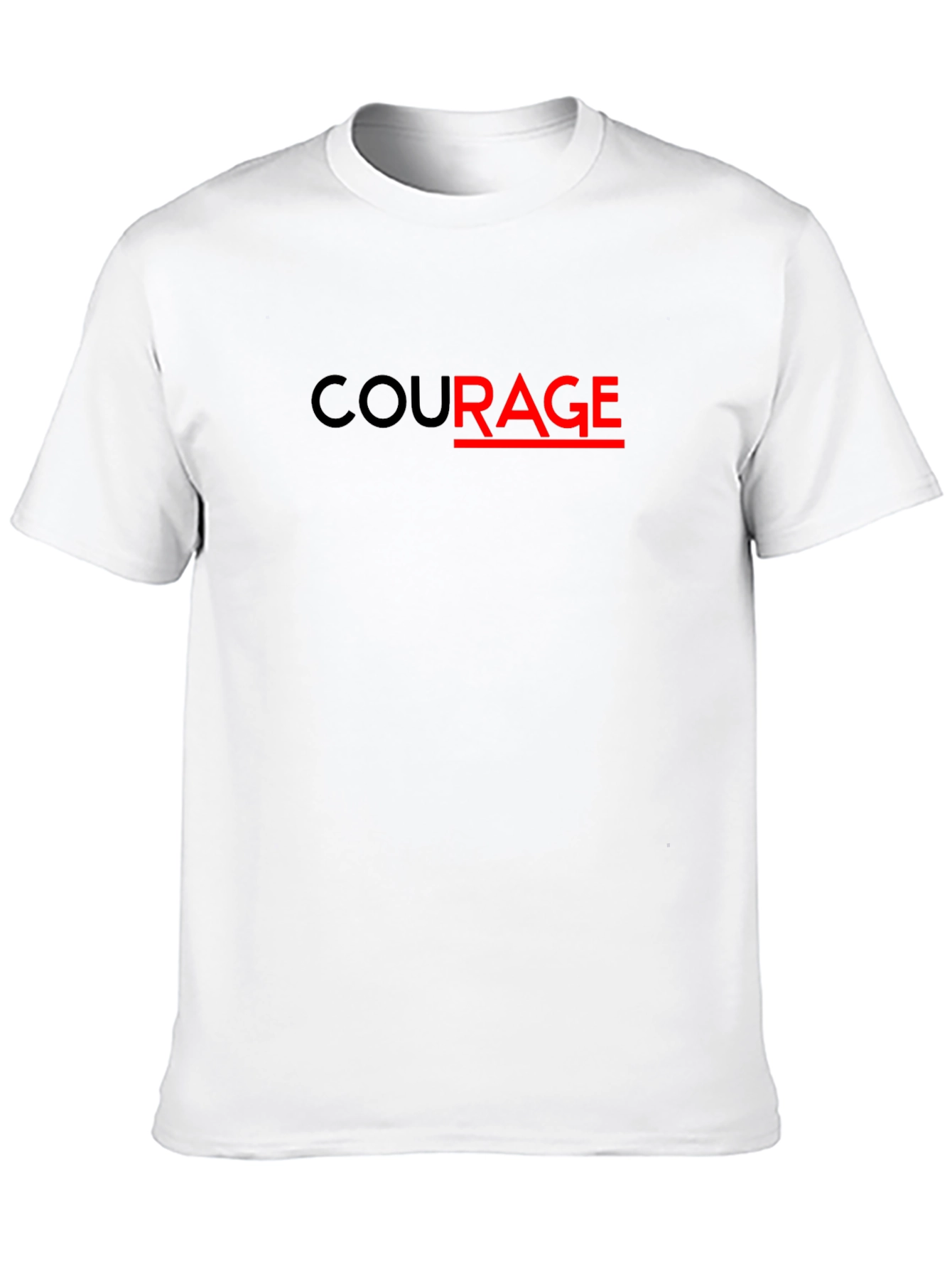 Black Courage Graphic Print T-Shirt - Stylish Black Tee view 10