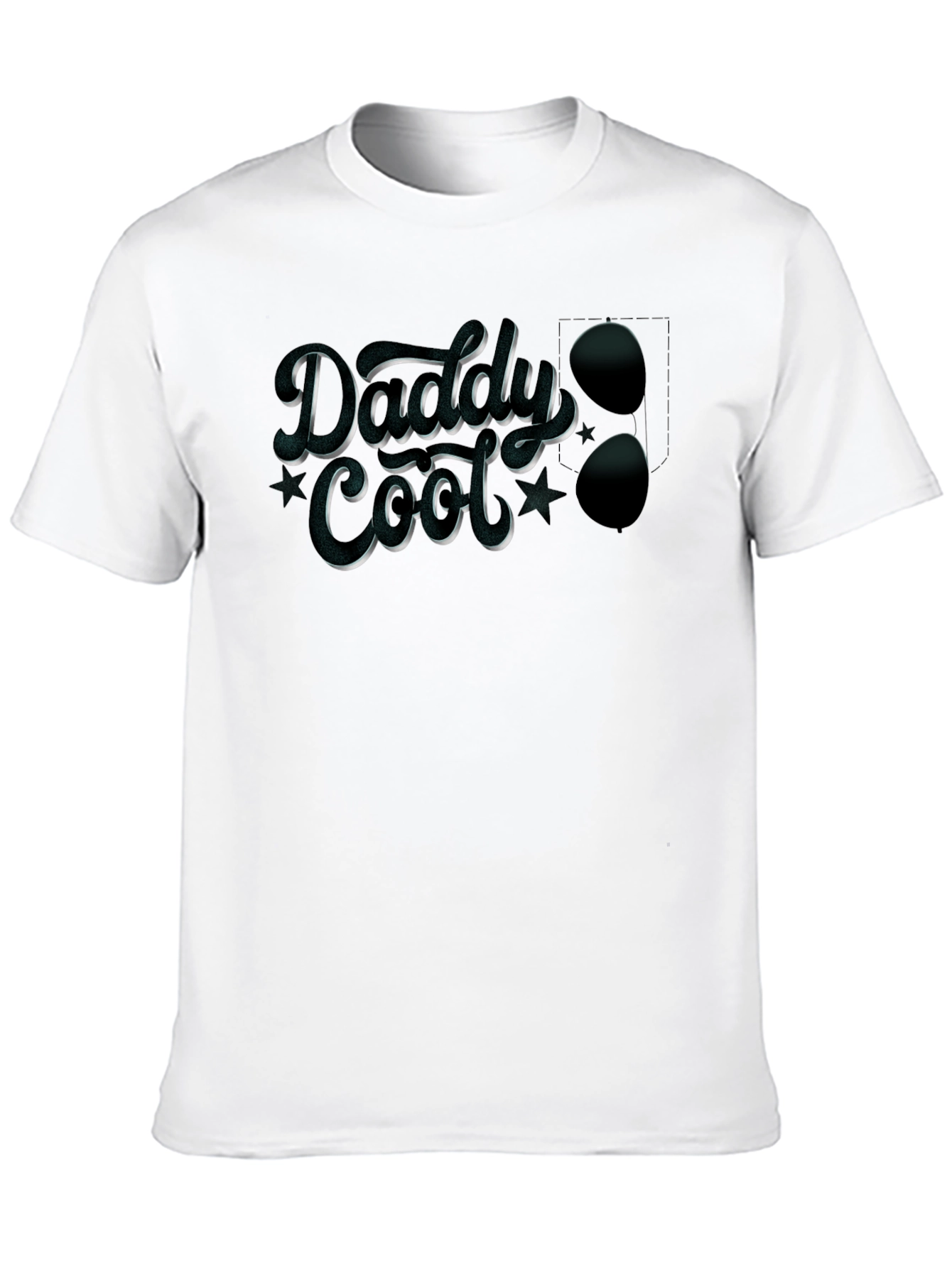 Black Daddy Cool Graphic Tee - Stylish Men's Black T-Shirt view 10