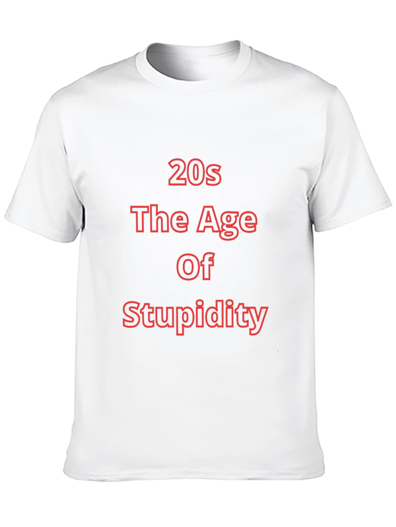 Black 20s The Age of Stupidity Funny T-Shirt view 10