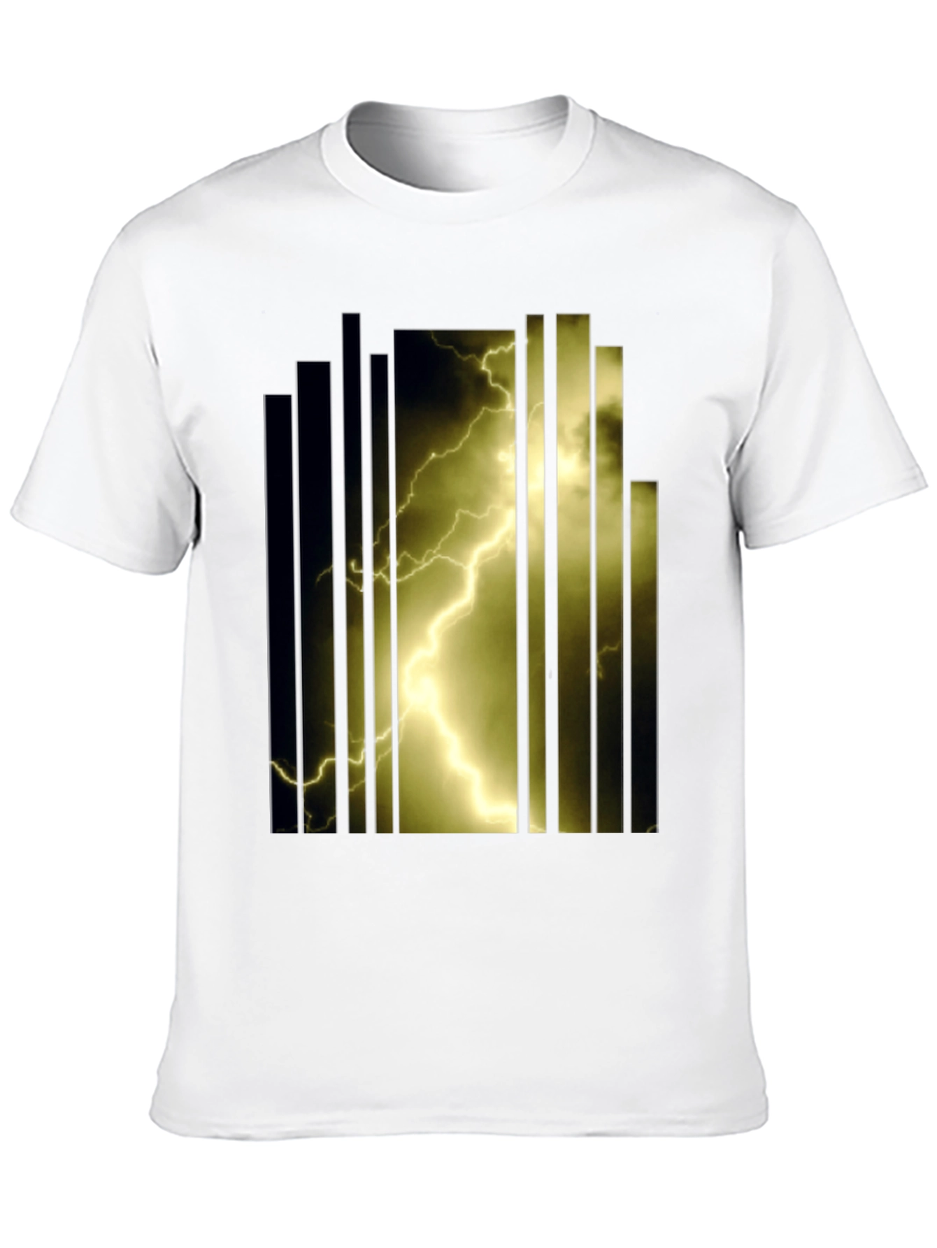 Black Lightning Bolt Graphic T-Shirt - Bold Design view 10