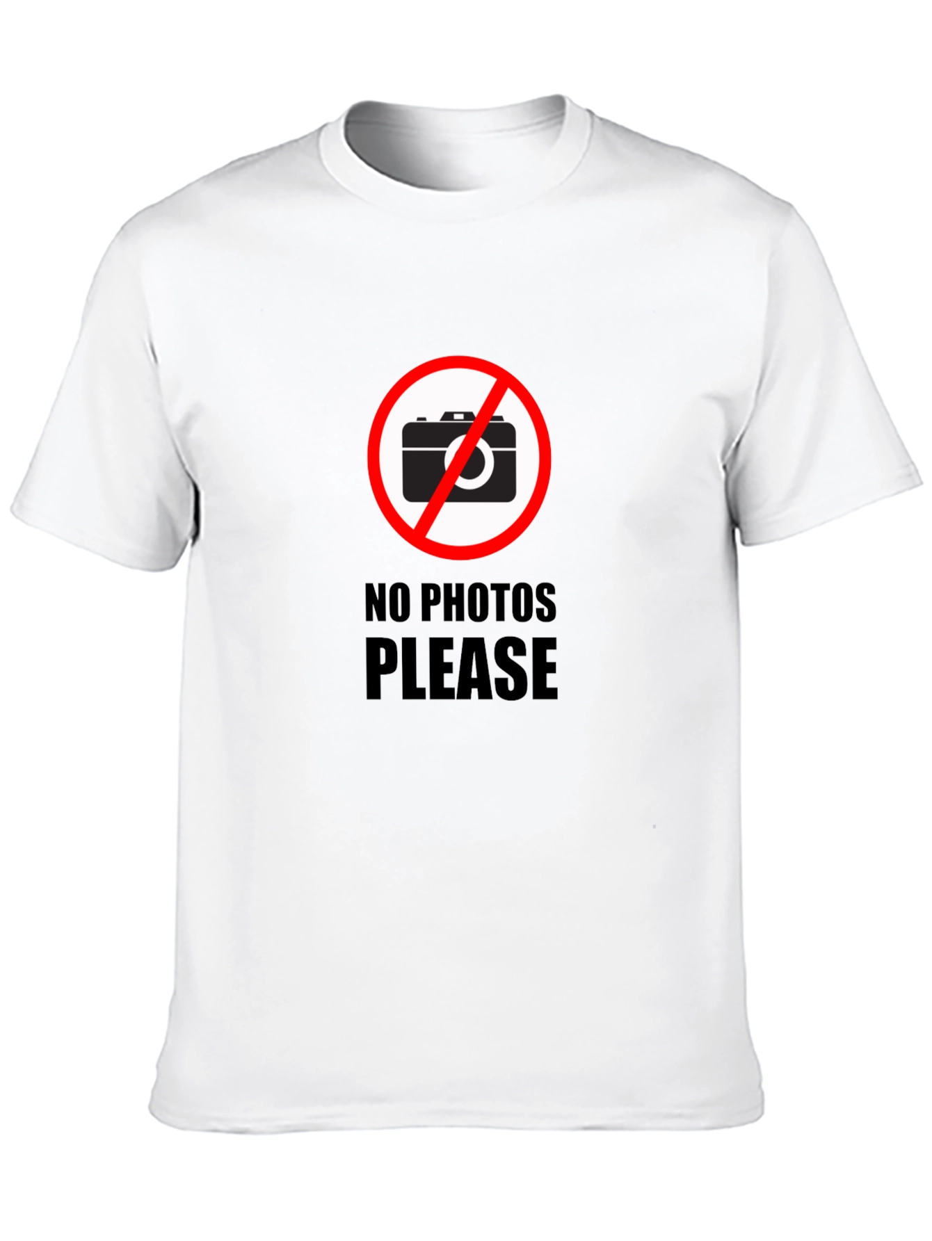 Black No Photos Please Graphic T-Shirt - Stylish Black Tee view 10