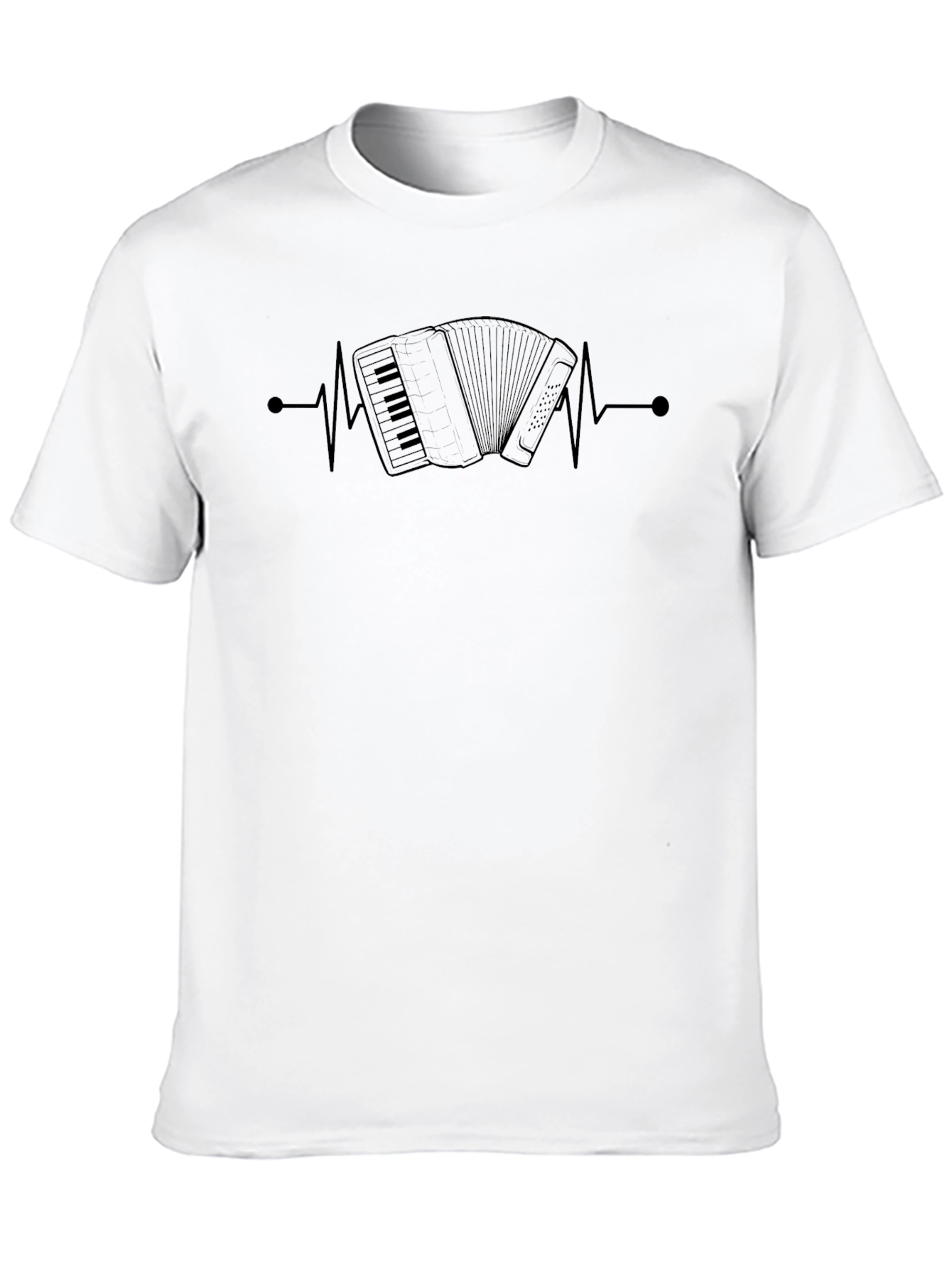 Black Accordion Heartbeat Graphic T-Shirt view 10