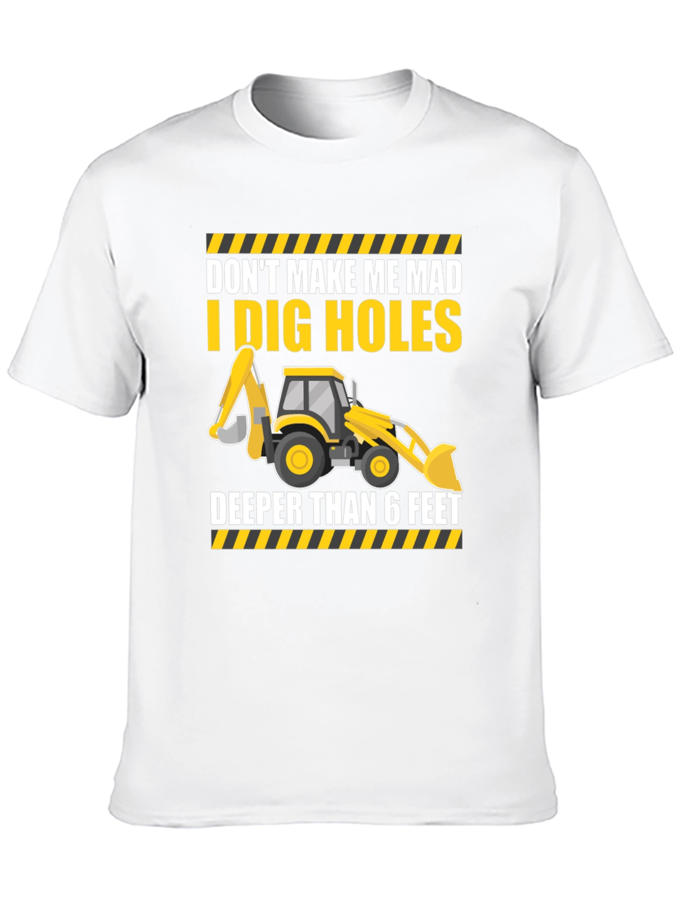 Black I Dig Holes T-Shirt - Construction Humor view 10