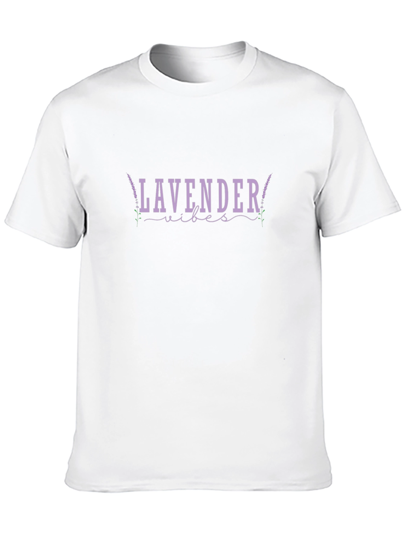 Black Lavender Vibes Black T-Shirt view 10