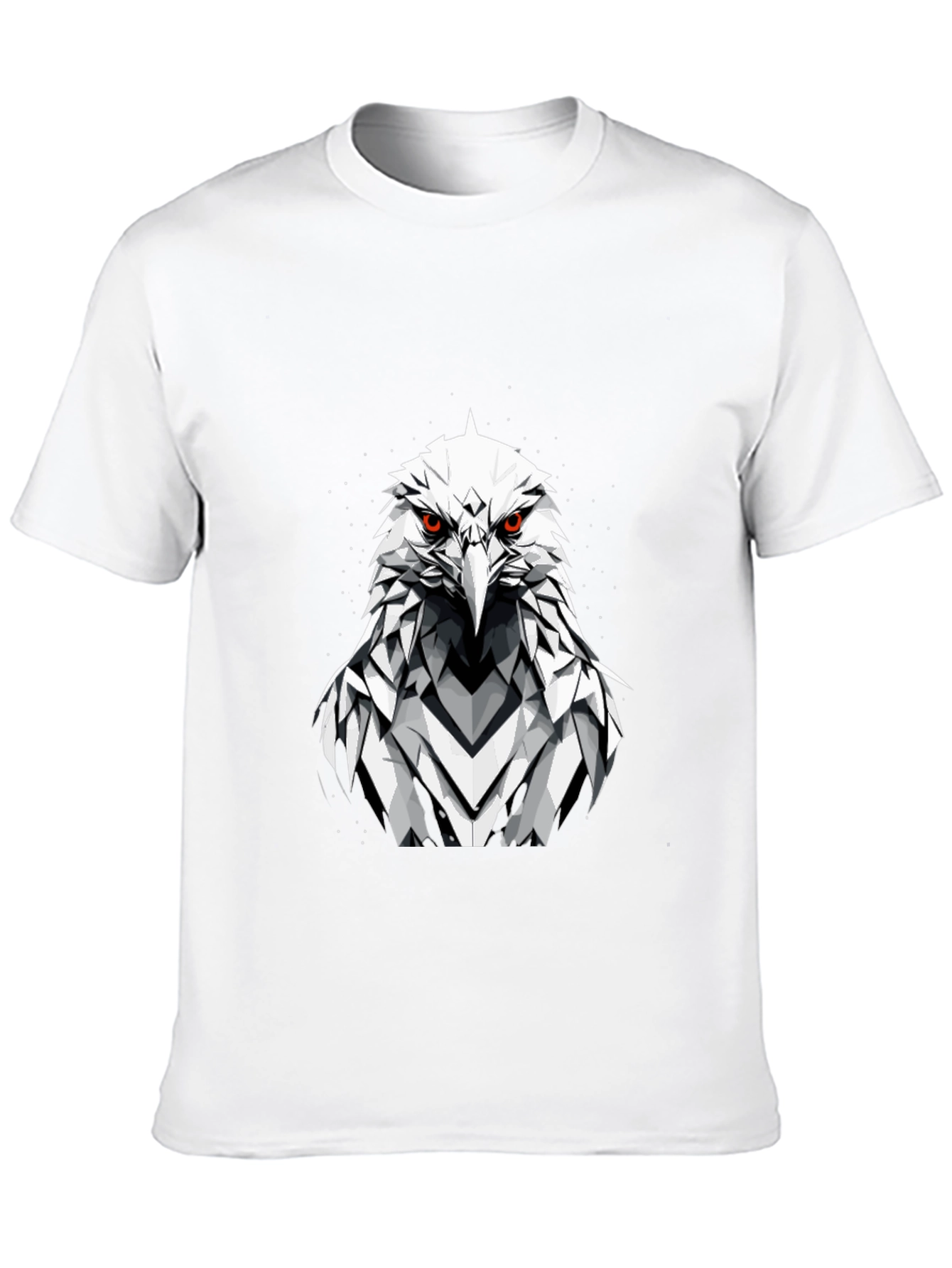 Black Eagle Graphic Tee - Fierce Geometric Bird Design view 10