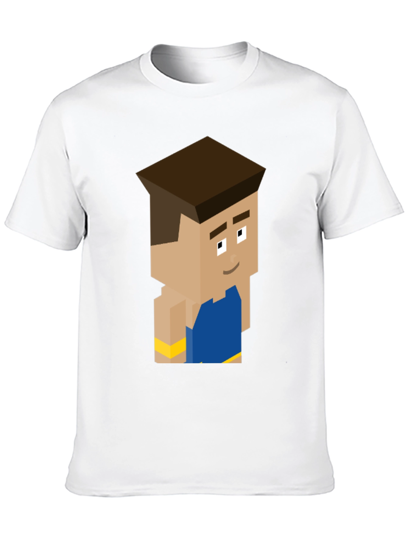 Black Pixel Art Character Tee - Black Cotton Blend view 10