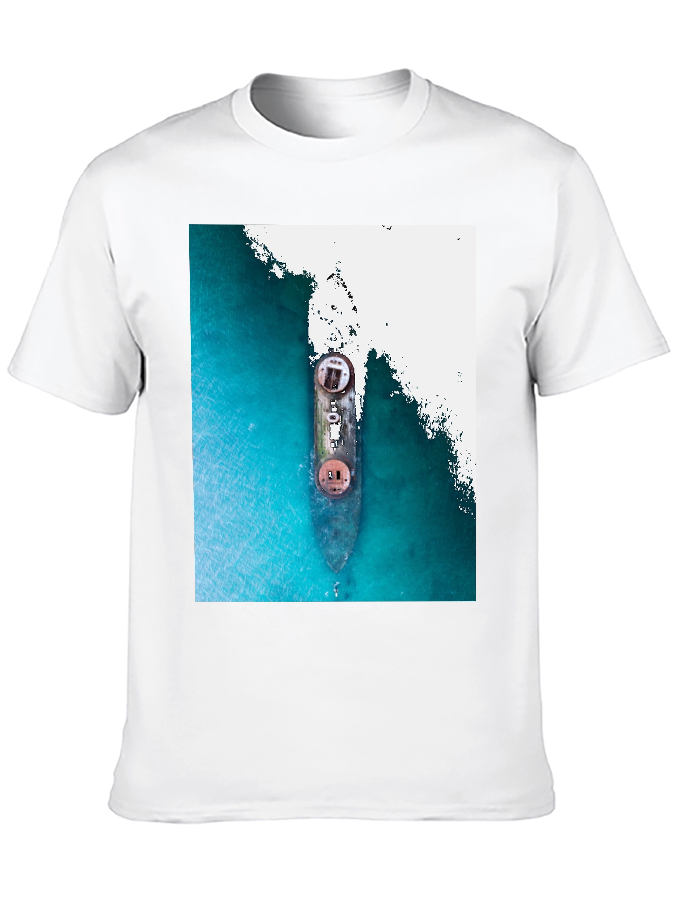 Black Sunken Ship Graphic T-Shirt view 10