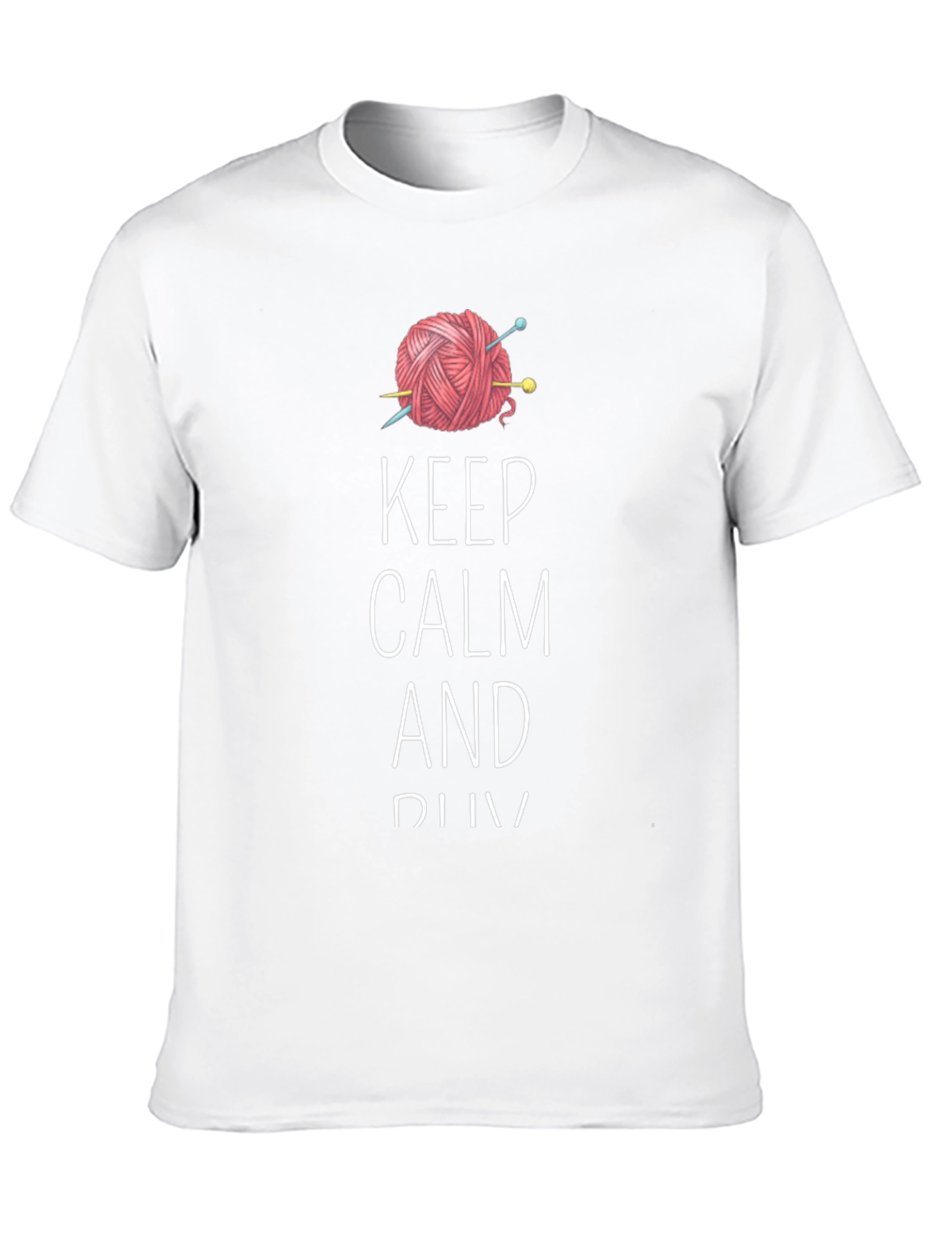 Black Keep Calm and Knit Tee - Yarn Lover's T-Shirt view 10