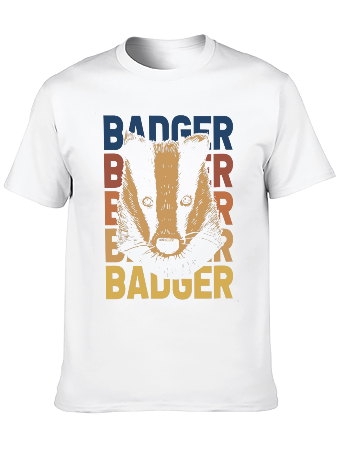 Black Retro Badger Graphic T-Shirt - Stylish Animal Tee view 10