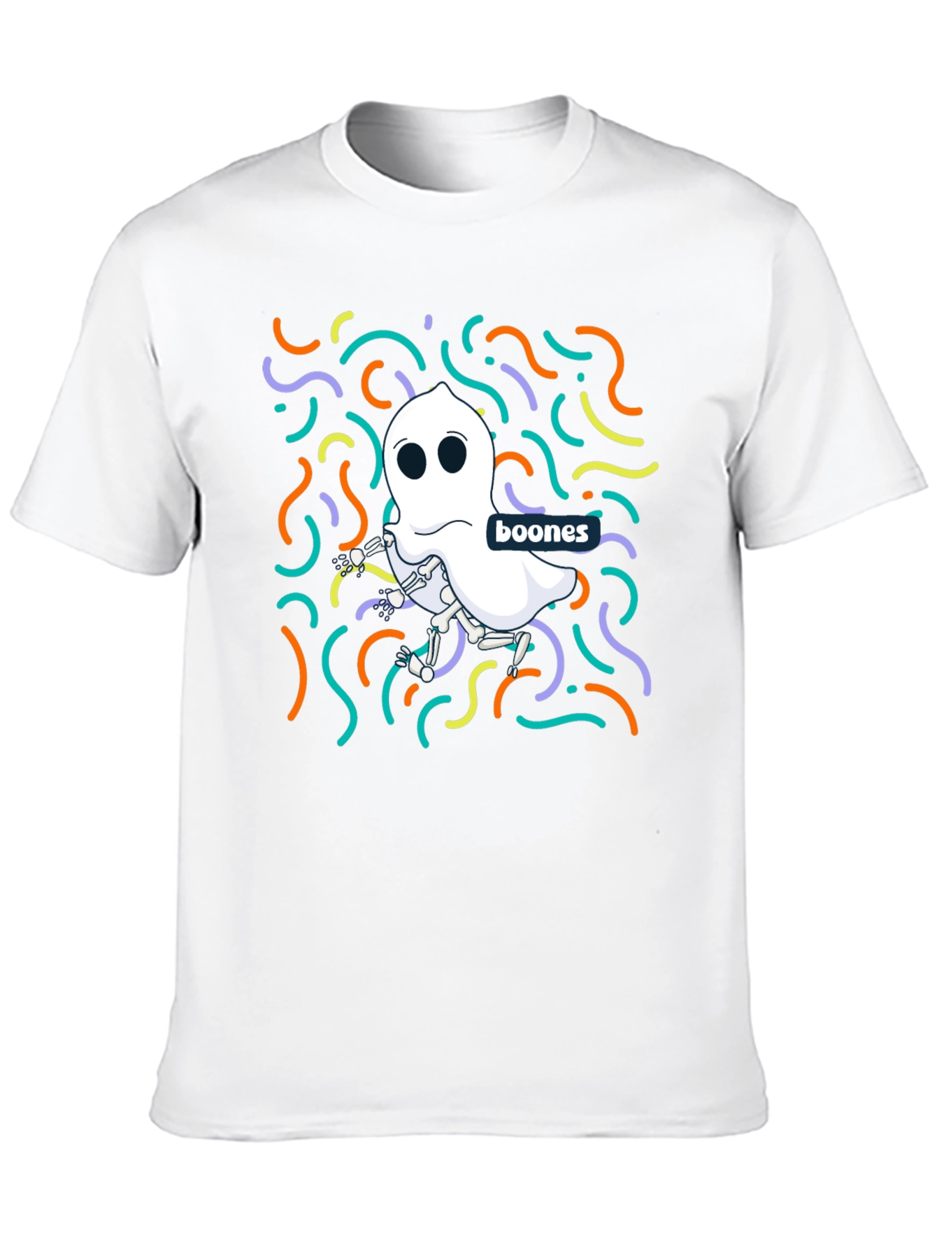 Black Boones Ghost Skeleton T-Shirt - Halloween Style view 10