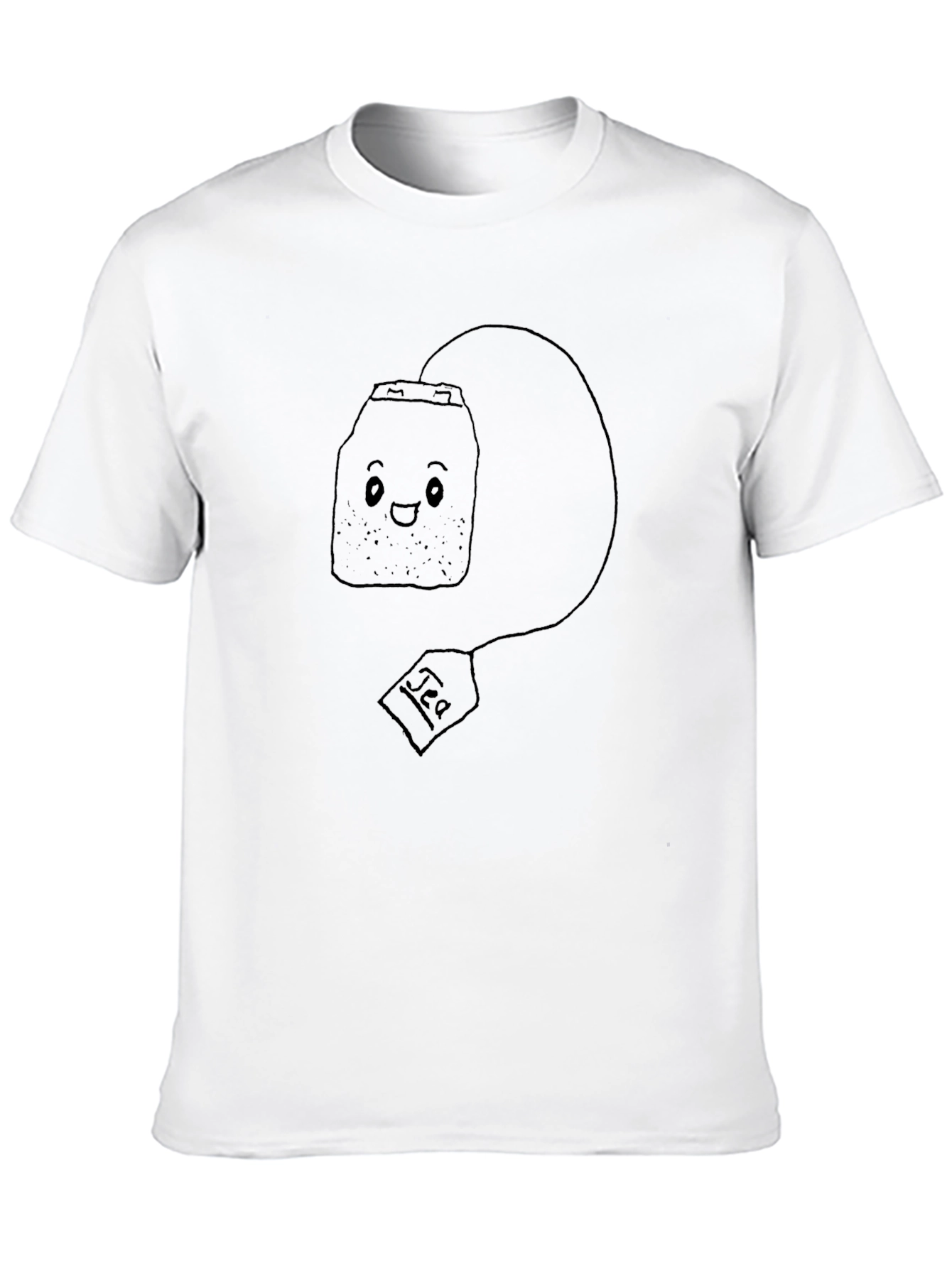 Black Cute Tea Bag Graphic Tee - Black view 10