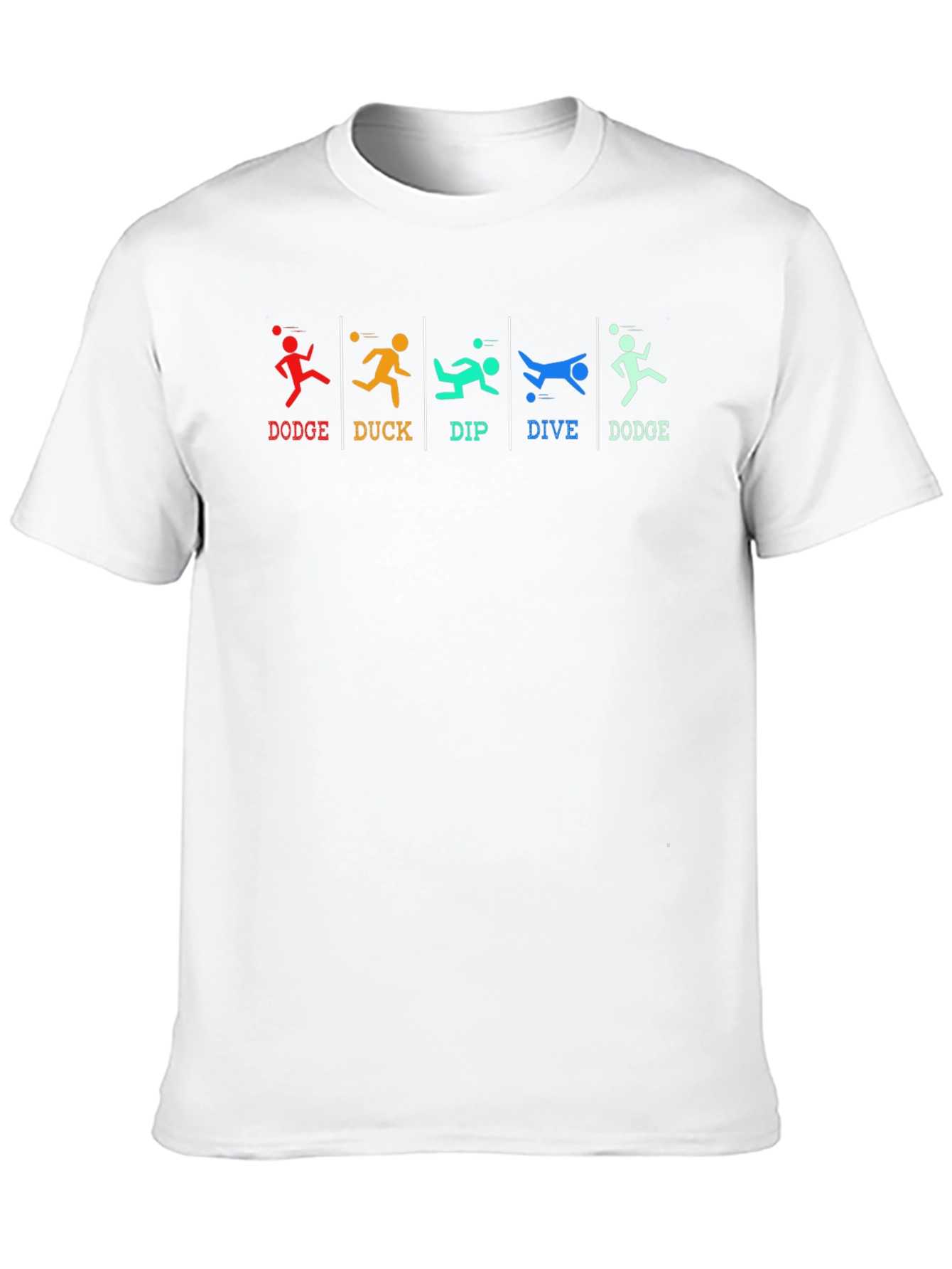 Black Dodgeball T-Shirt: Dodge Duck Dip Dive Dodge view 10
