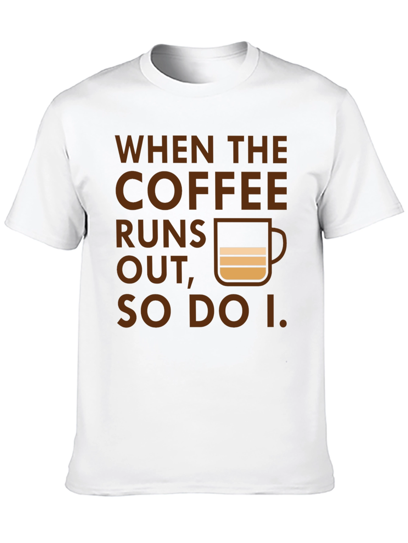 Black Coffee Runs Out T-Shirt - Funny Coffee Lover Tee view 10