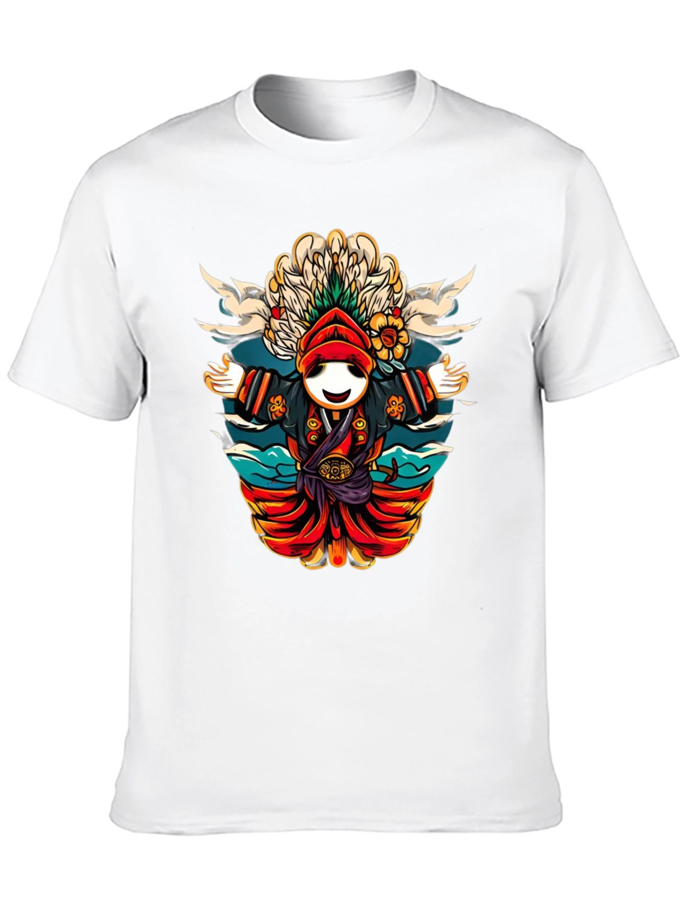 Black Whimsical Cartoon Character T-Shirt - Black view 10