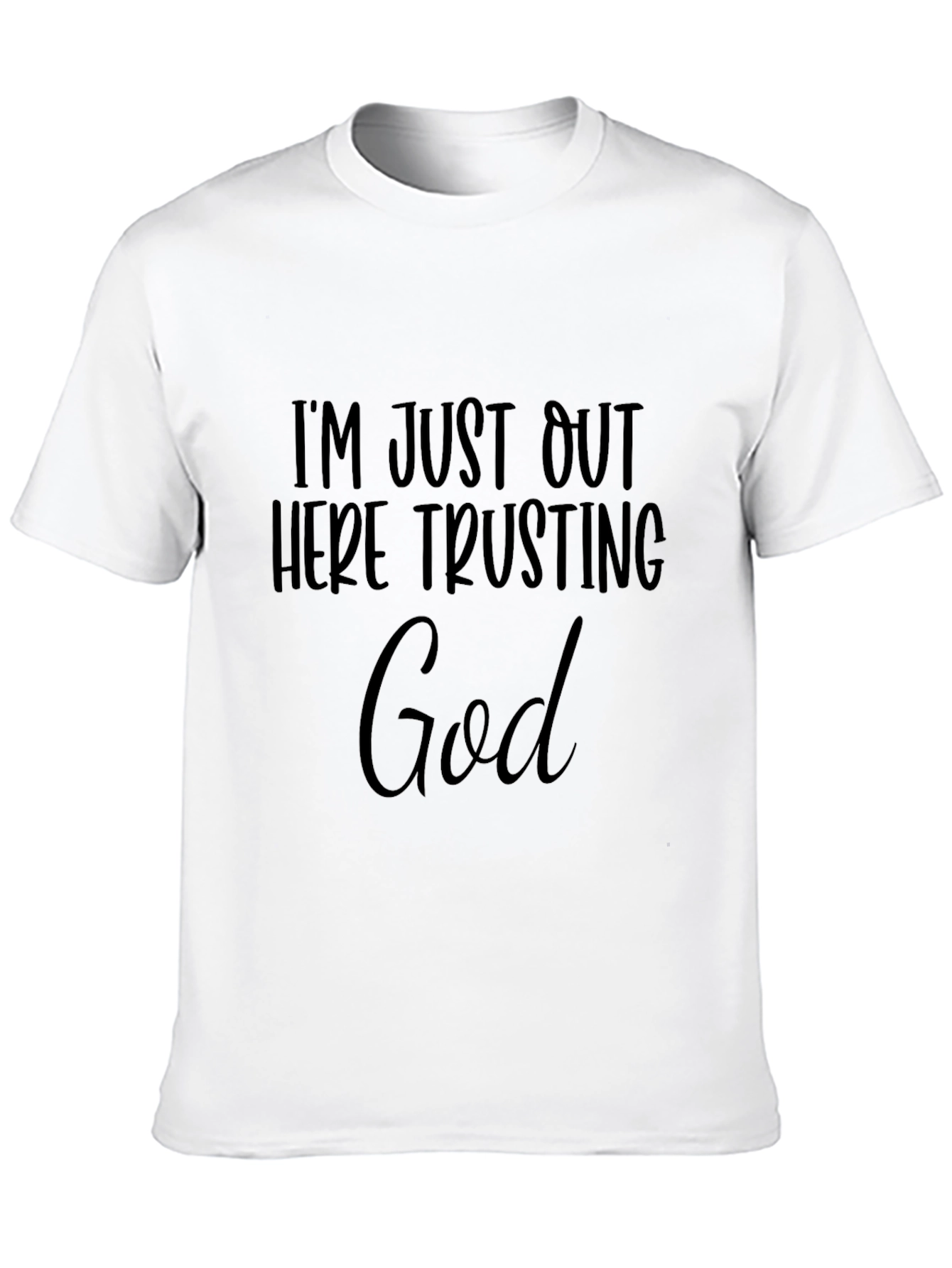 Black Trusting God Black T-Shirt view 10