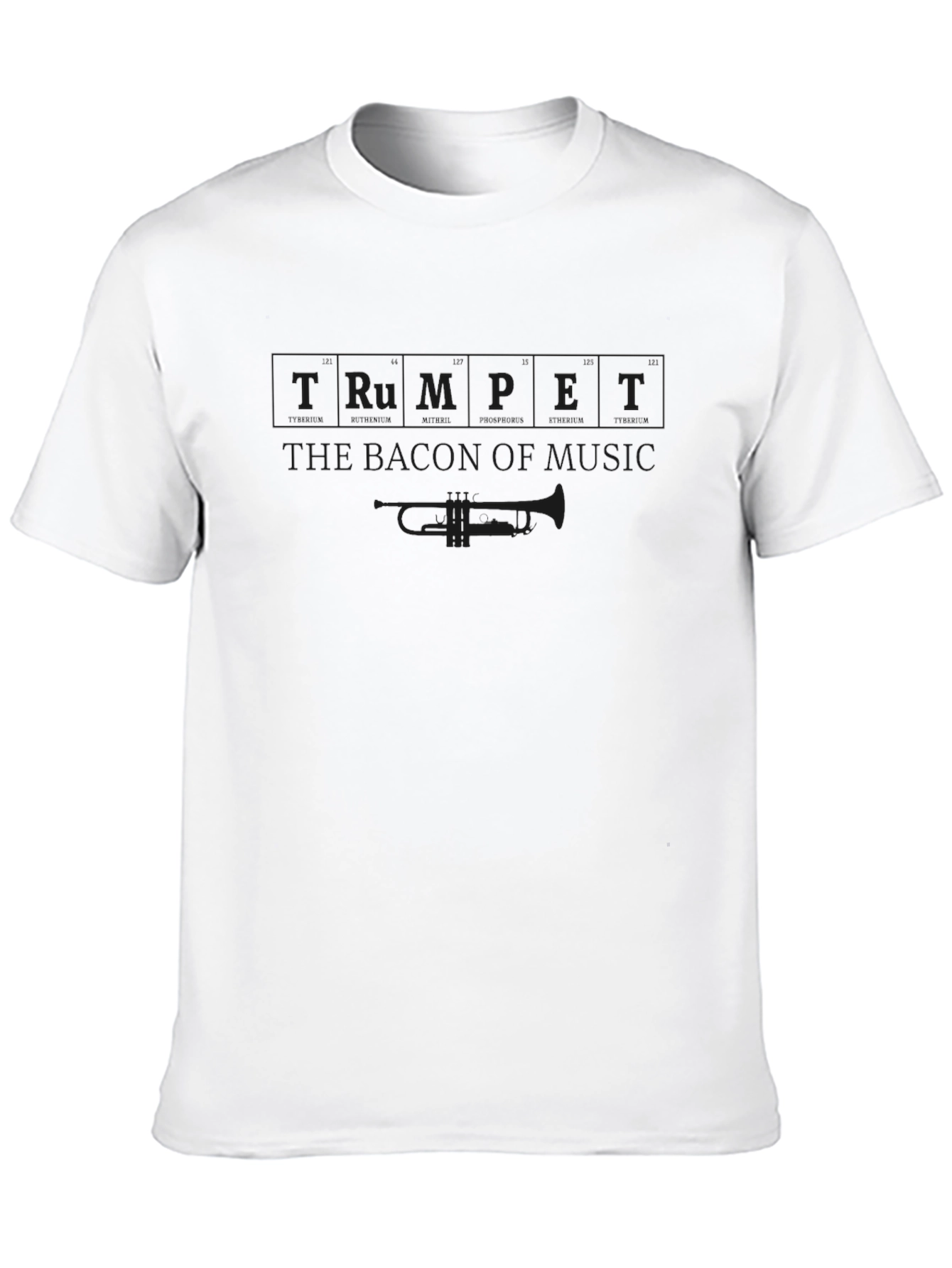 Black Trumpet Music Graphic Tee - Soft Cotton Blend view 10