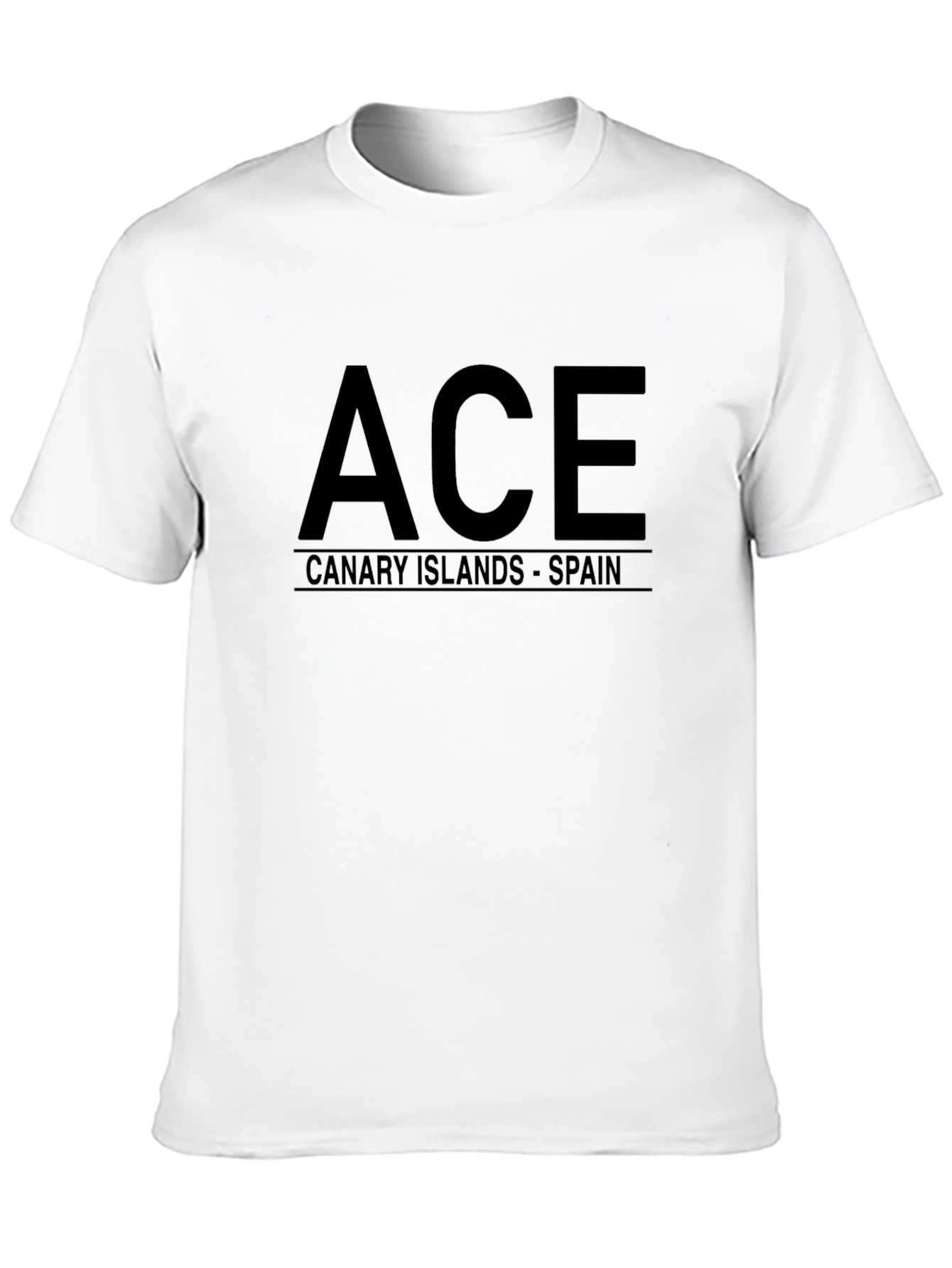 Black ACE Canary Islands Spain Black T-Shirt view 10