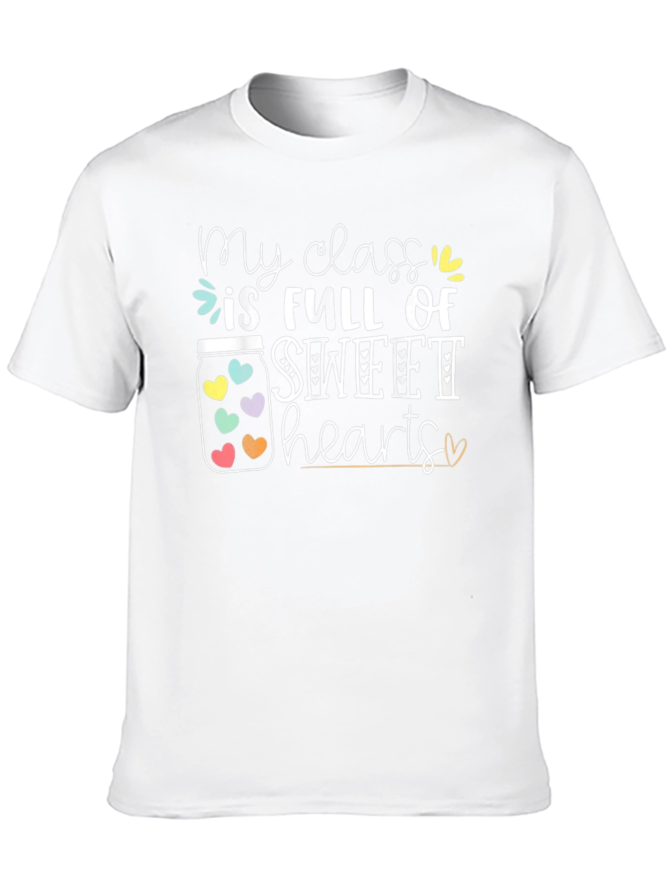 Black Sweet Hearts Teacher T-Shirt view 10