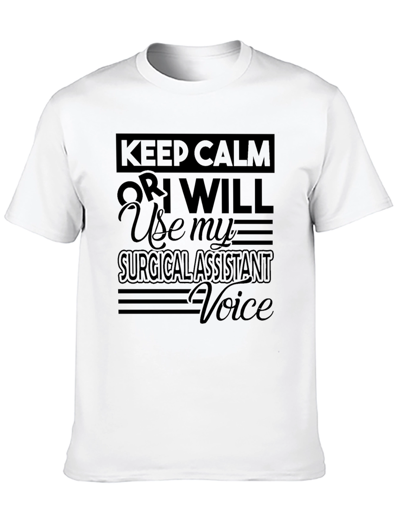 Black Surgical Assistant Voice Funny Graphic Tee view 10