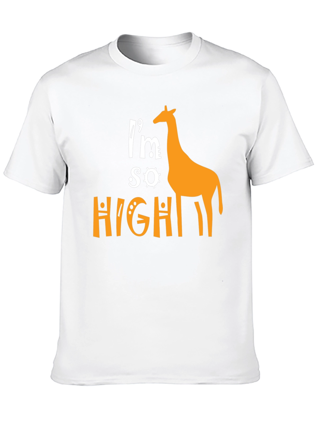 Black I'm So High Giraffe Graphic T-Shirt - Novelty Tee view 10