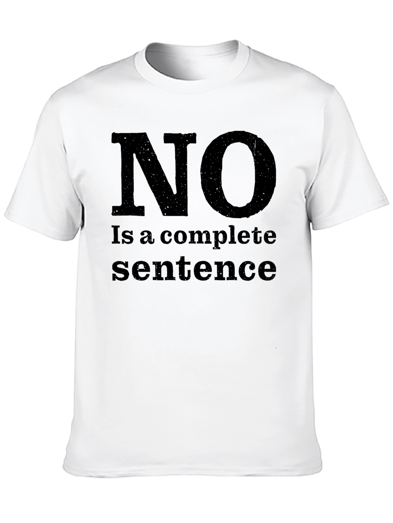 Black "No is a Complete Sentence" Graphic Tee view 10