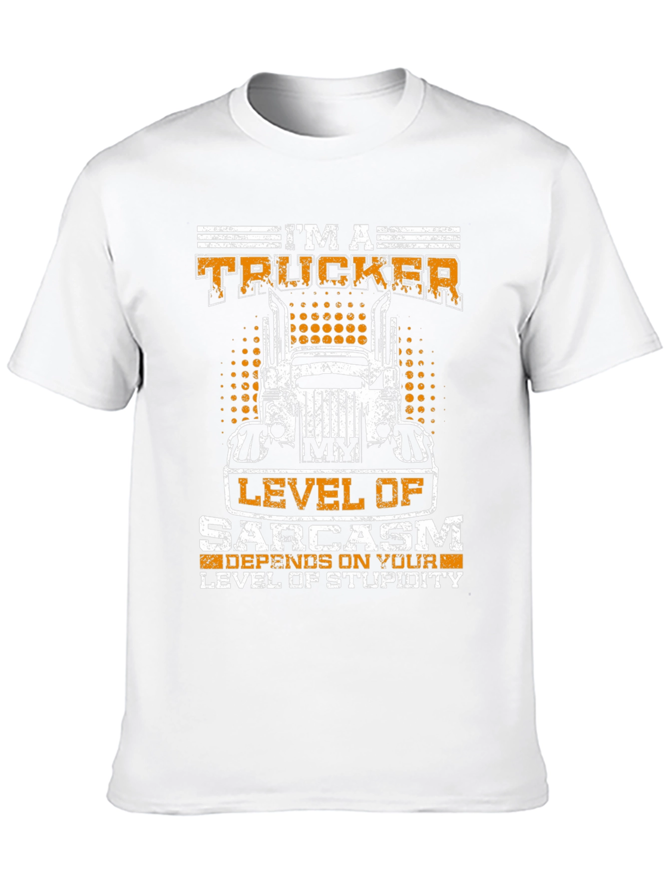 Black I'm A Trucker Sarcasm Level Graphic Tee view 10