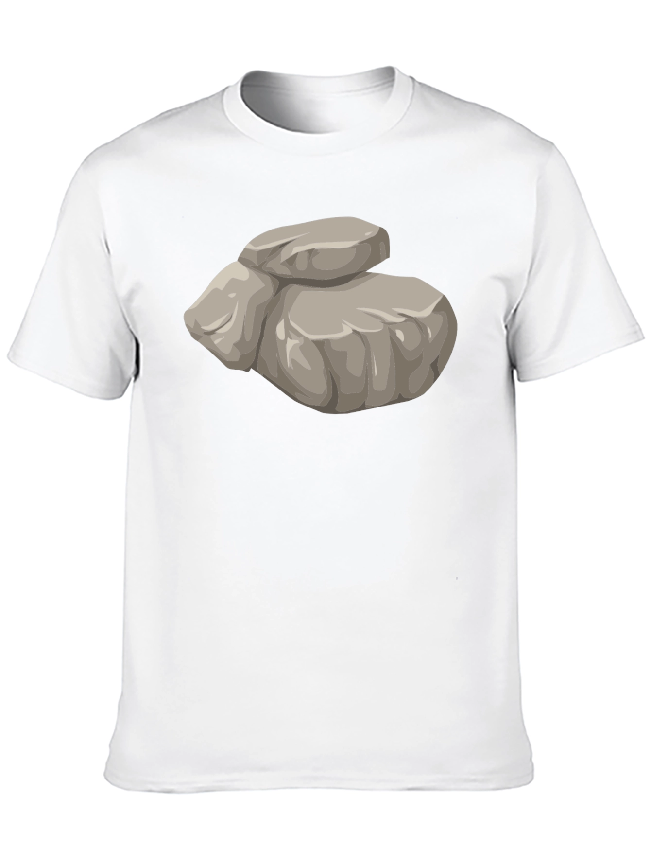 Black Funny Rock Pile Graphic T-Shirt - Black view 10