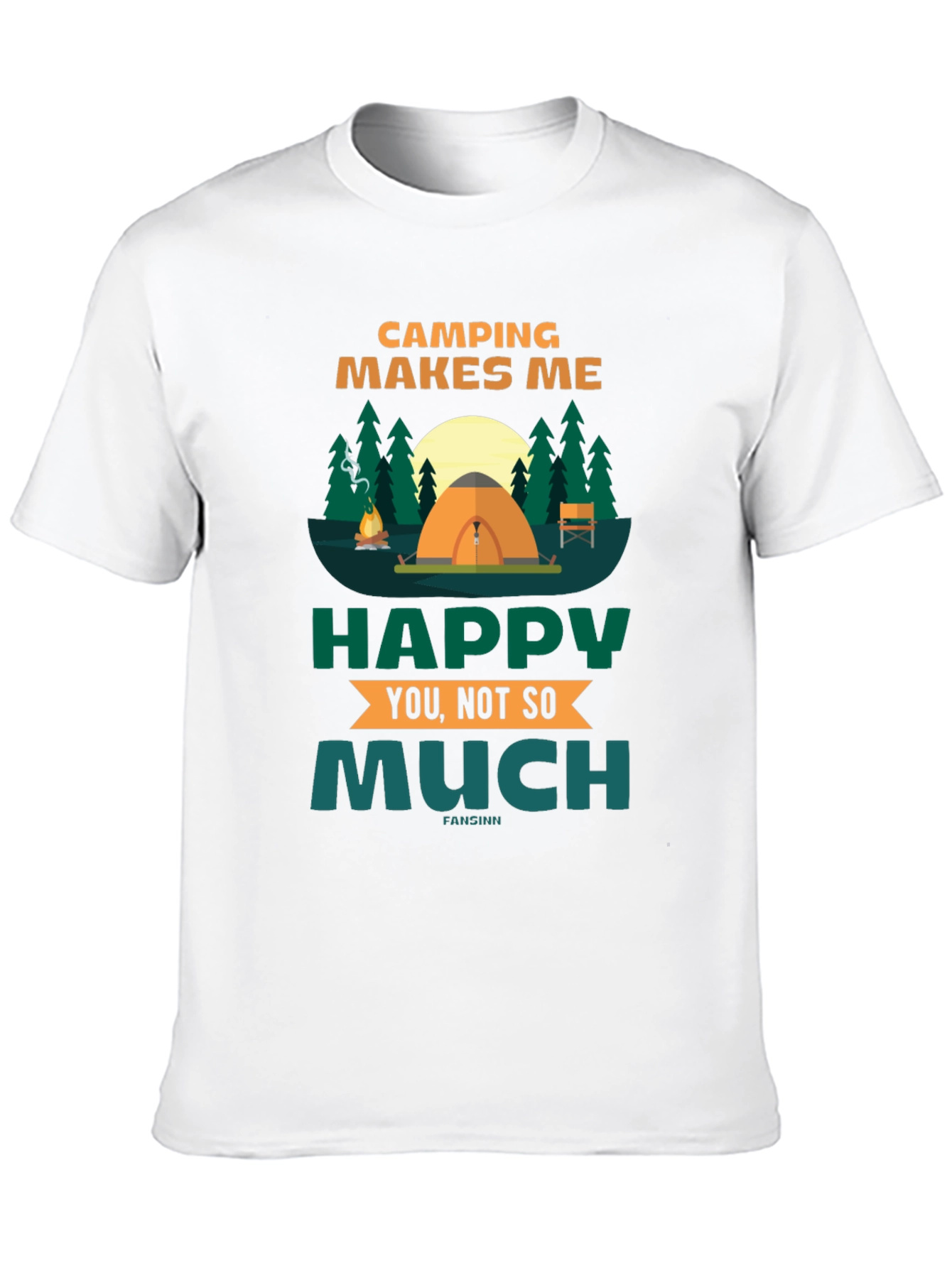 Black Camping Makes Me Happy Graphic Tee view 10