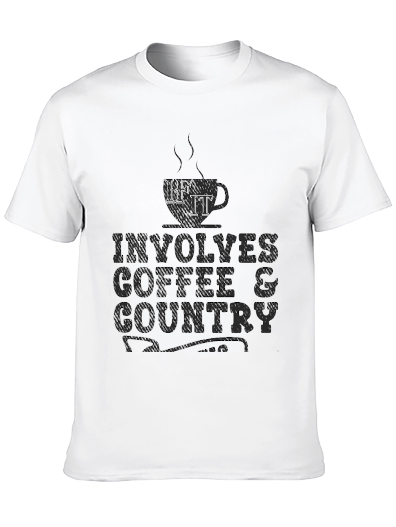 Black Coffee & Country Graphic Tee - Soft Cotton Comfort Fit view 10