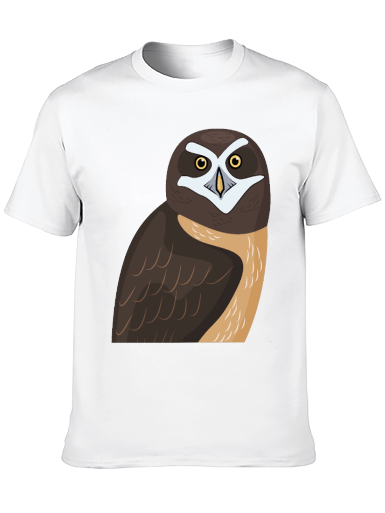 Black Owl Graphic Print T-Shirt, Black Cotton Tee view 10