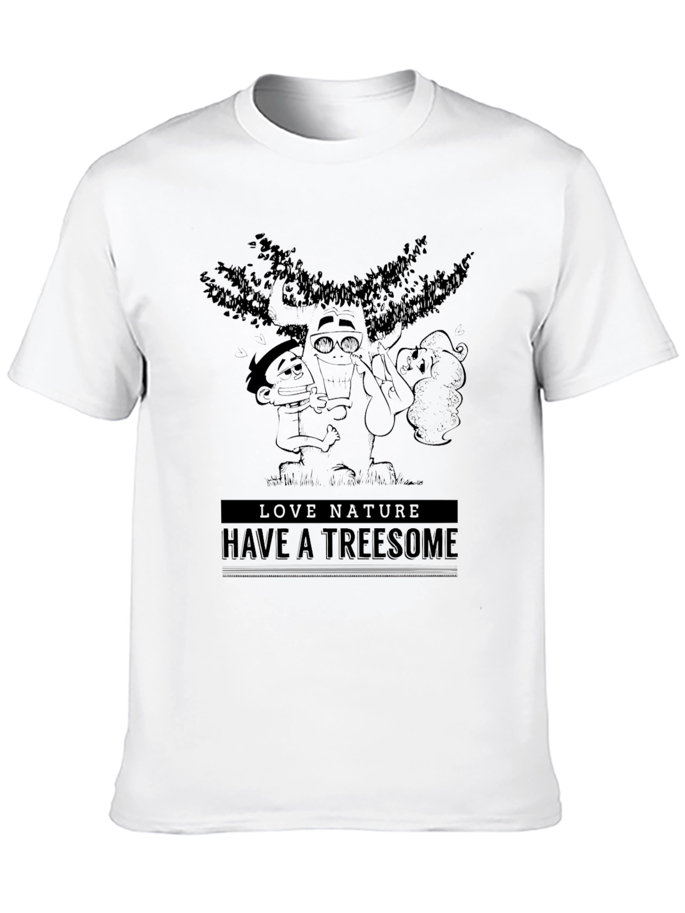 Black Love Nature T-Shirt: Funny Treesome Tee view 10