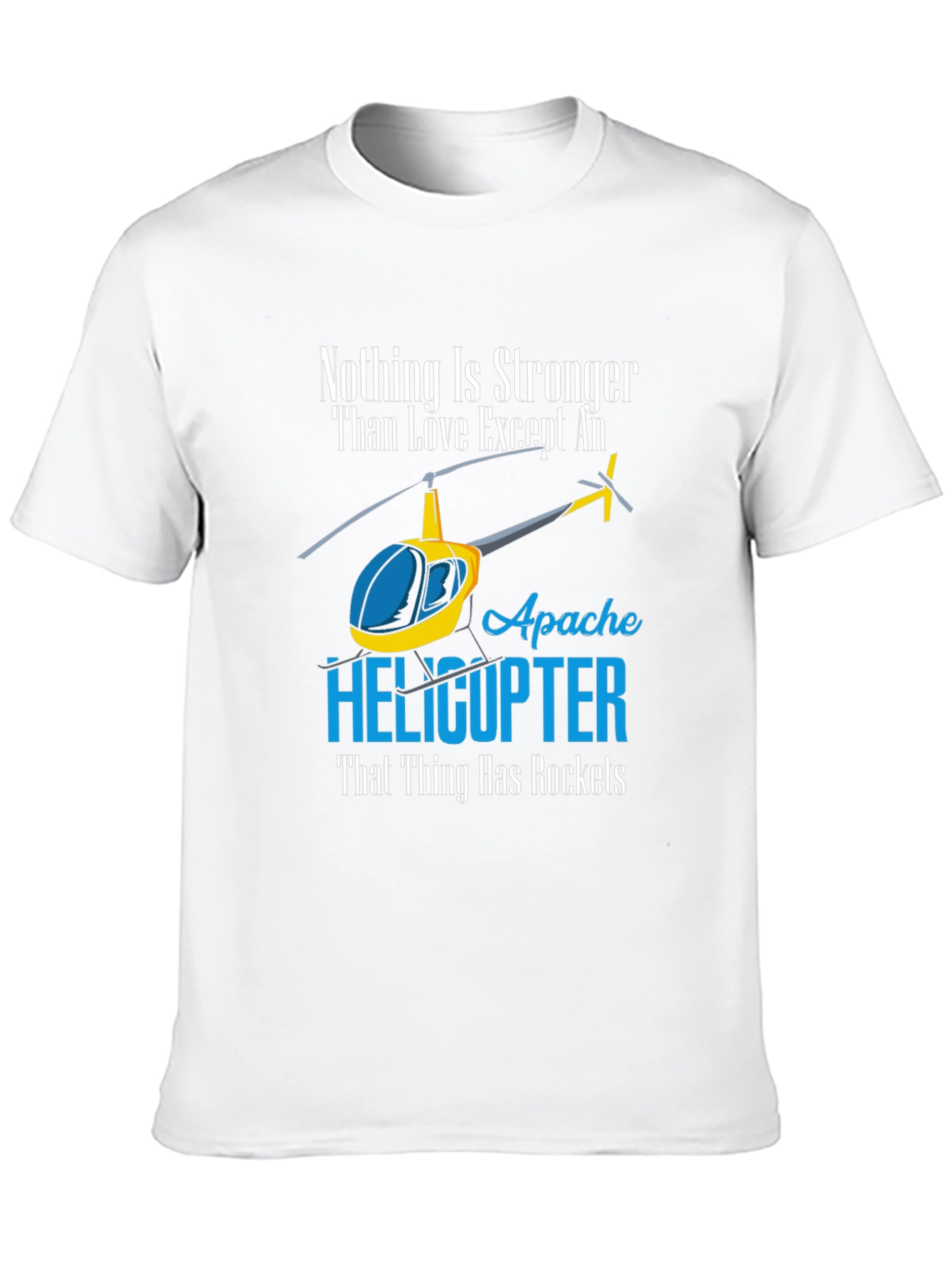 Black Apache Helicopter Graphic T-Shirt view 10