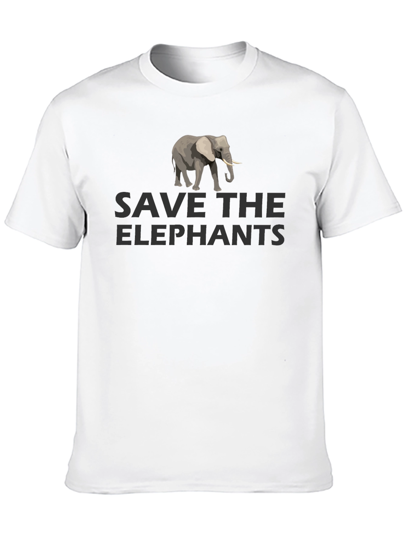 Black Save the Elephants Graphic Tee - Black view 10