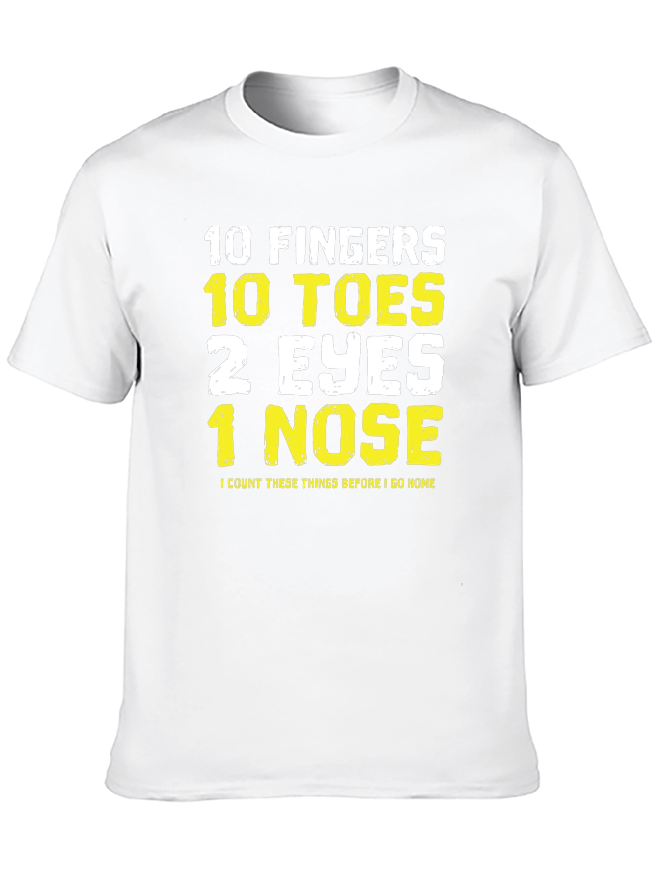 Black Funny 10 Fingers Toes Eyes Nose T-Shirt view 10