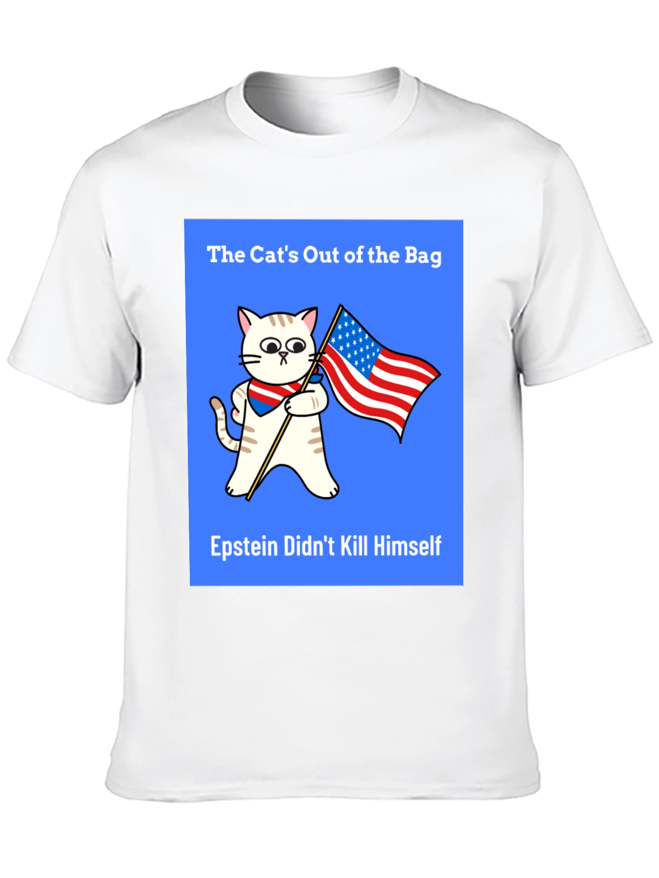 Black The Cat's Out of the Bag T-Shirt view 10